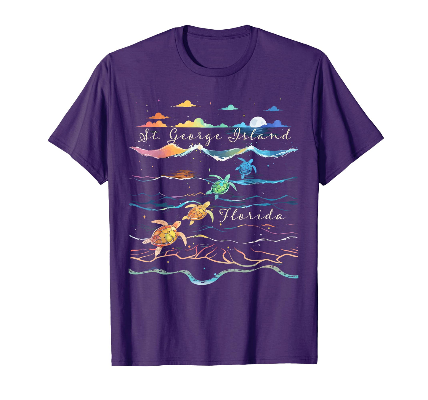 St. George Island Florida Beach Sea Turtle Lover Ocean T-Shirt