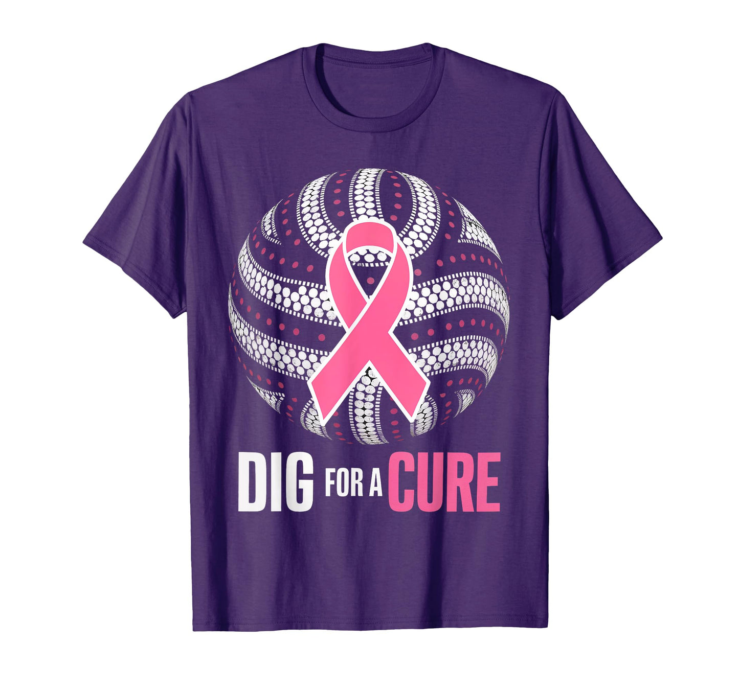 Dig For A Cure Breast Cancer Awareness Volleyball Pink Out T-Shirt