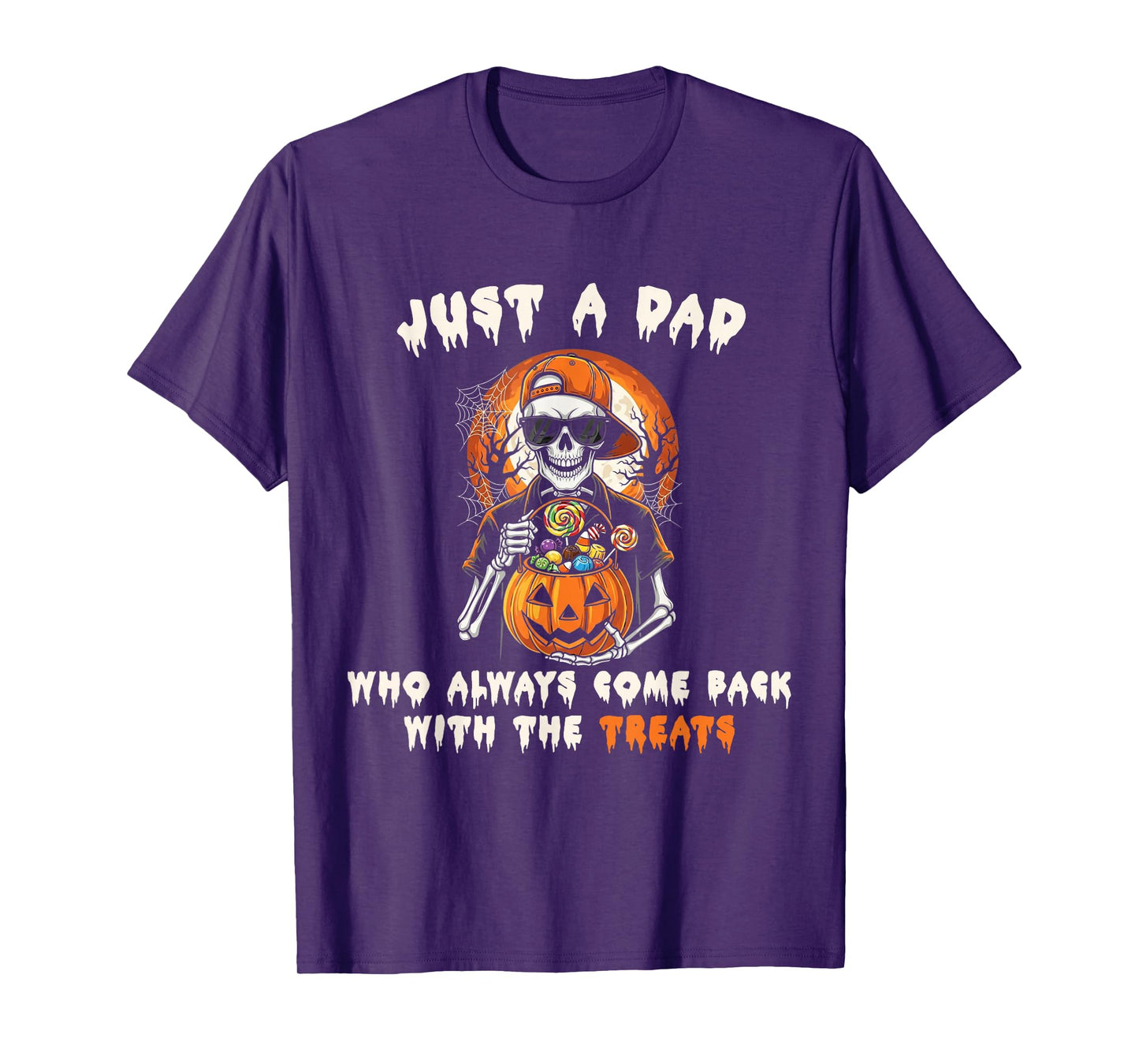 Halloween Dad Just A Dad Who Always Came Back with Treats T-Shirt