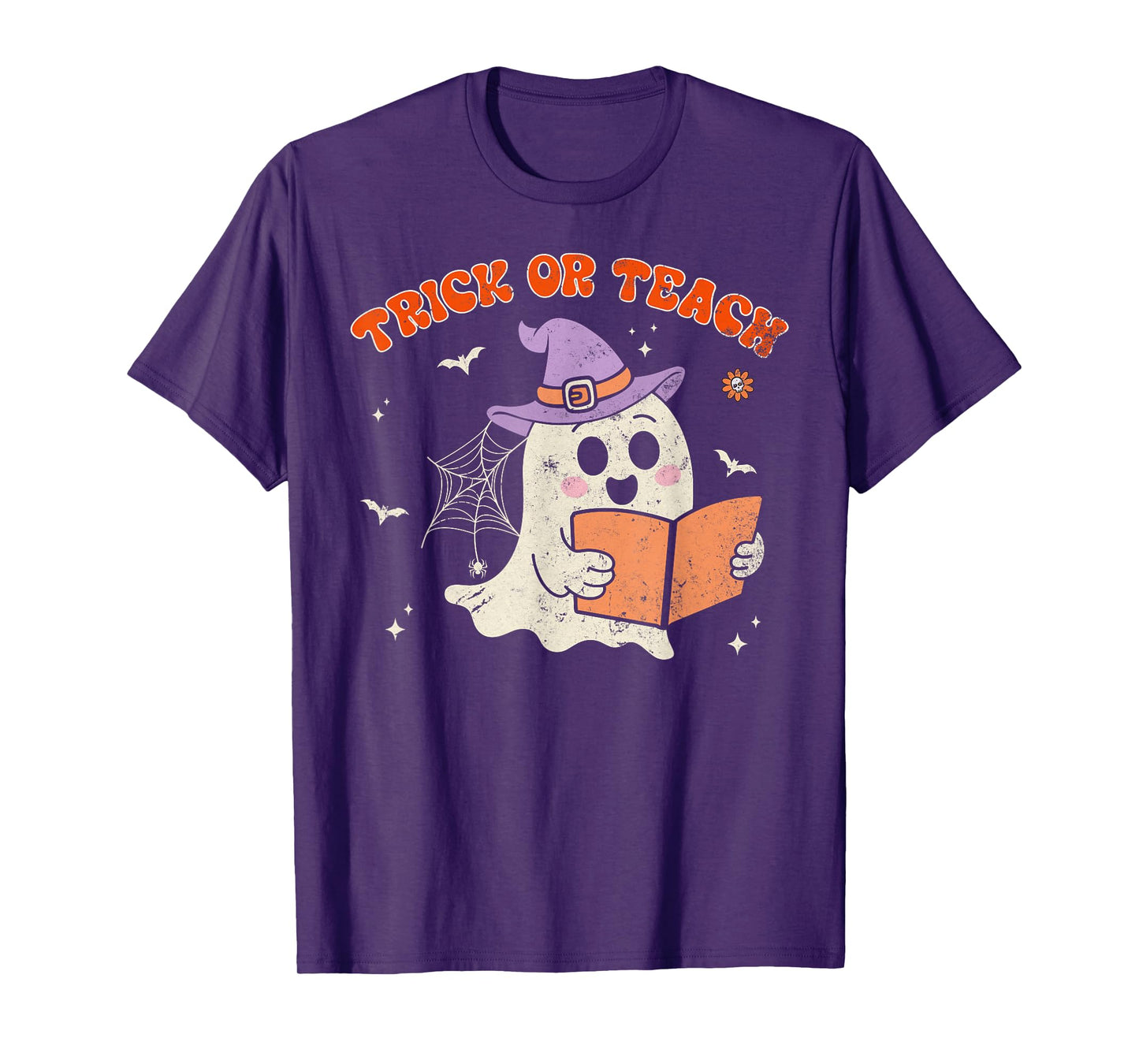 Trick Or Teach Boo Ghost Halloween Teacher T-Shirt