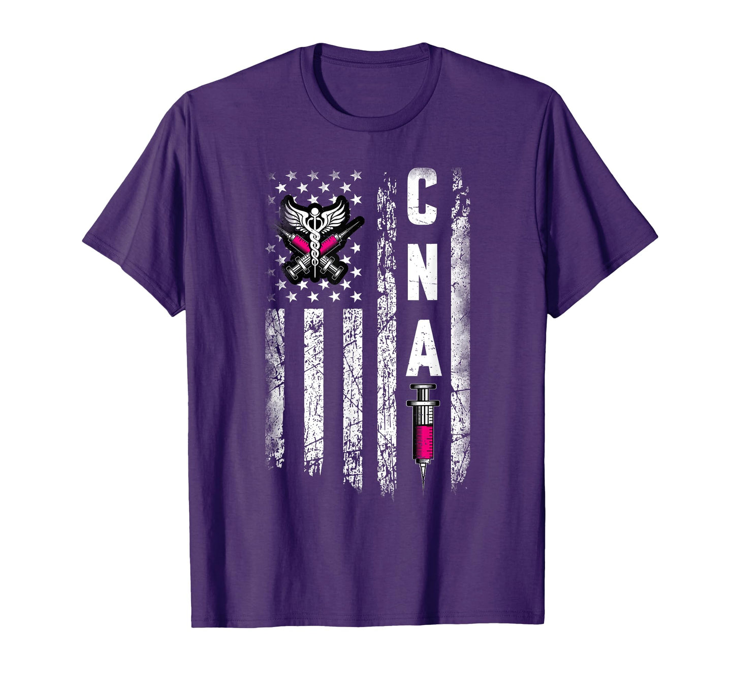 CNA - American Flag July 4th Certified Nurse Assistant T-Shirt