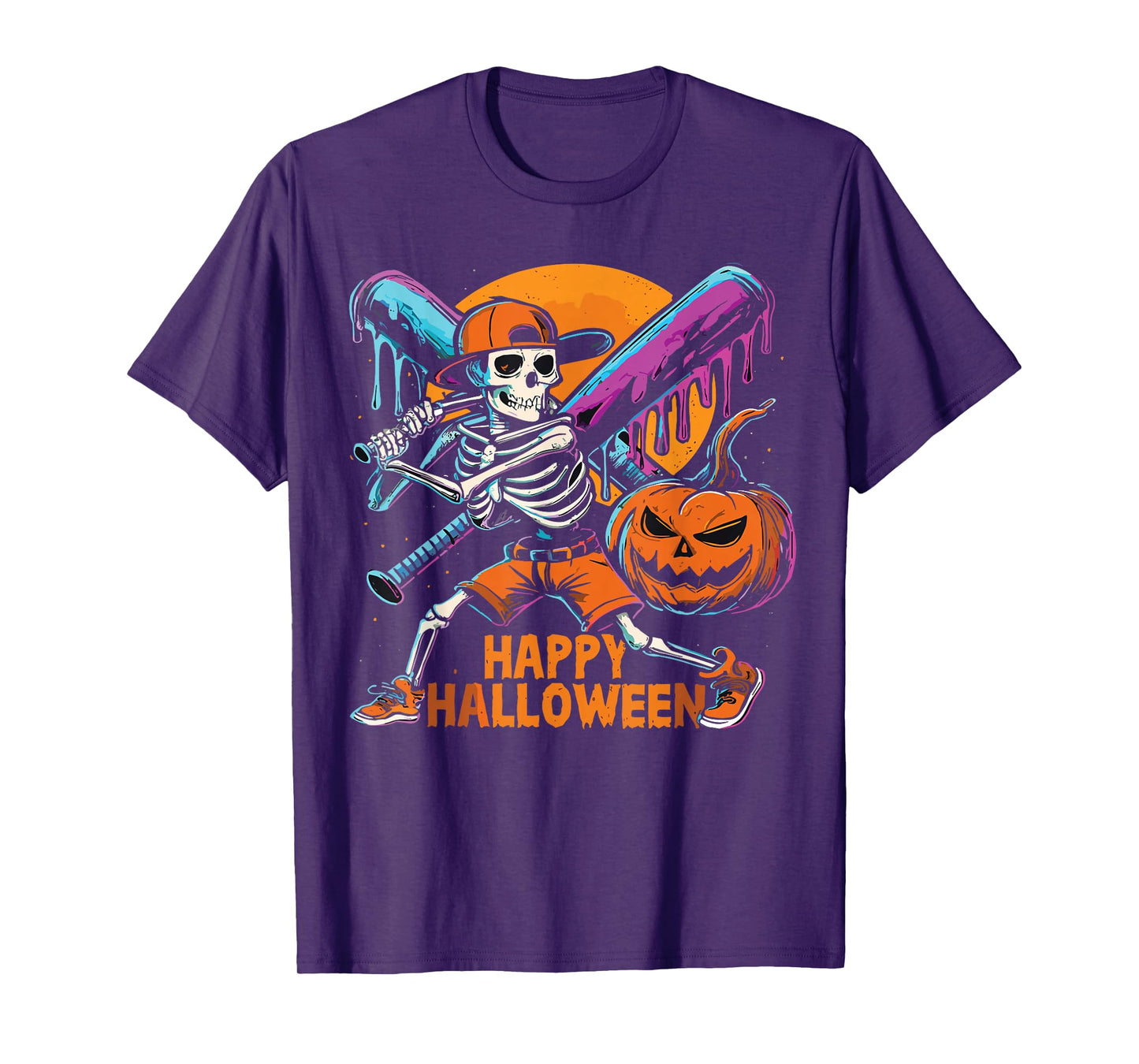 Funny Halloween Skeleton T-Shirt for Kids Teens Boys Girls T-Shirt