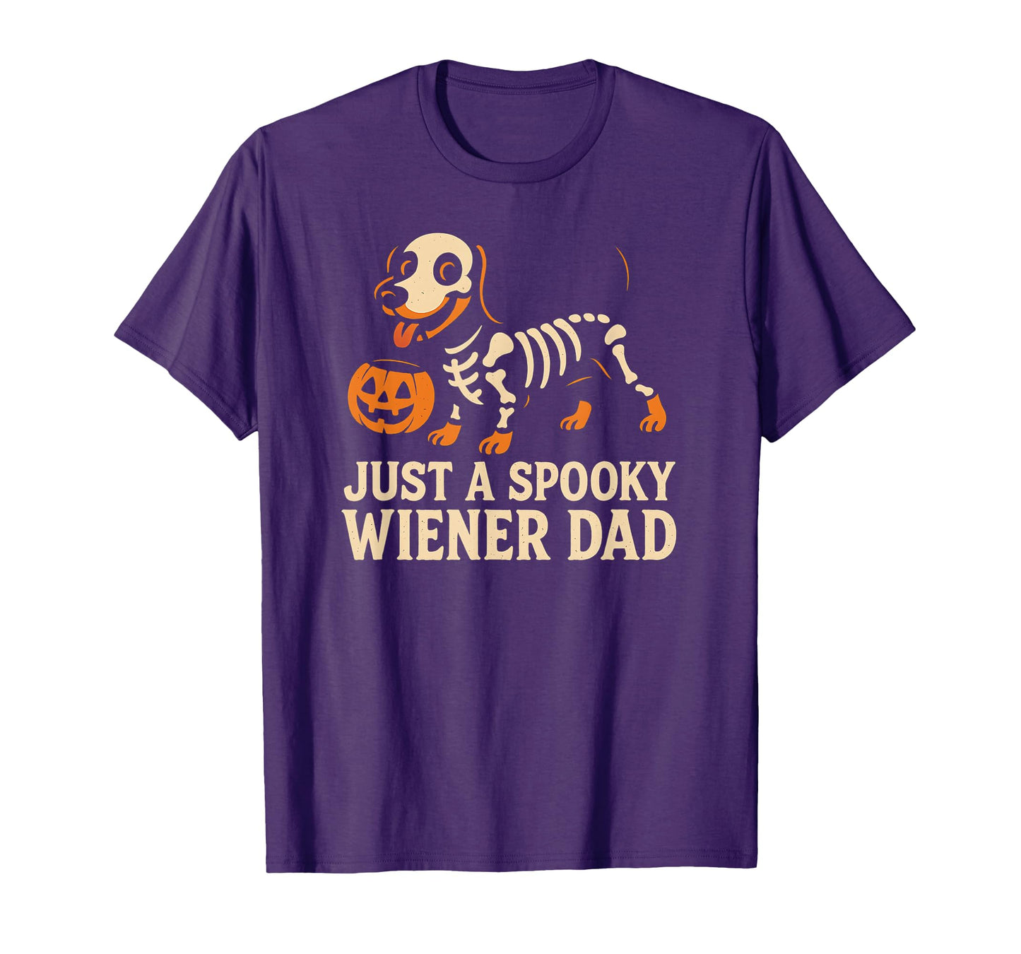 Just a Spooky Wiener Dad Cool Halloween Dachshund Costume T-Shirt
