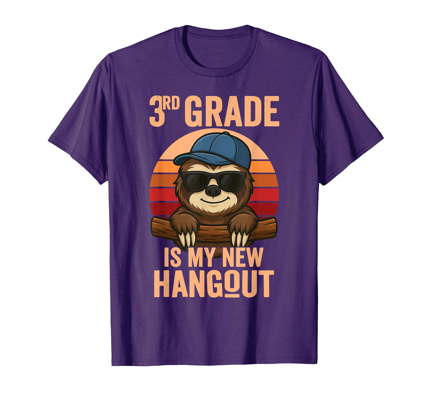 3rd Grade Is My New Hangout Sloth Third Grader T-Shirt