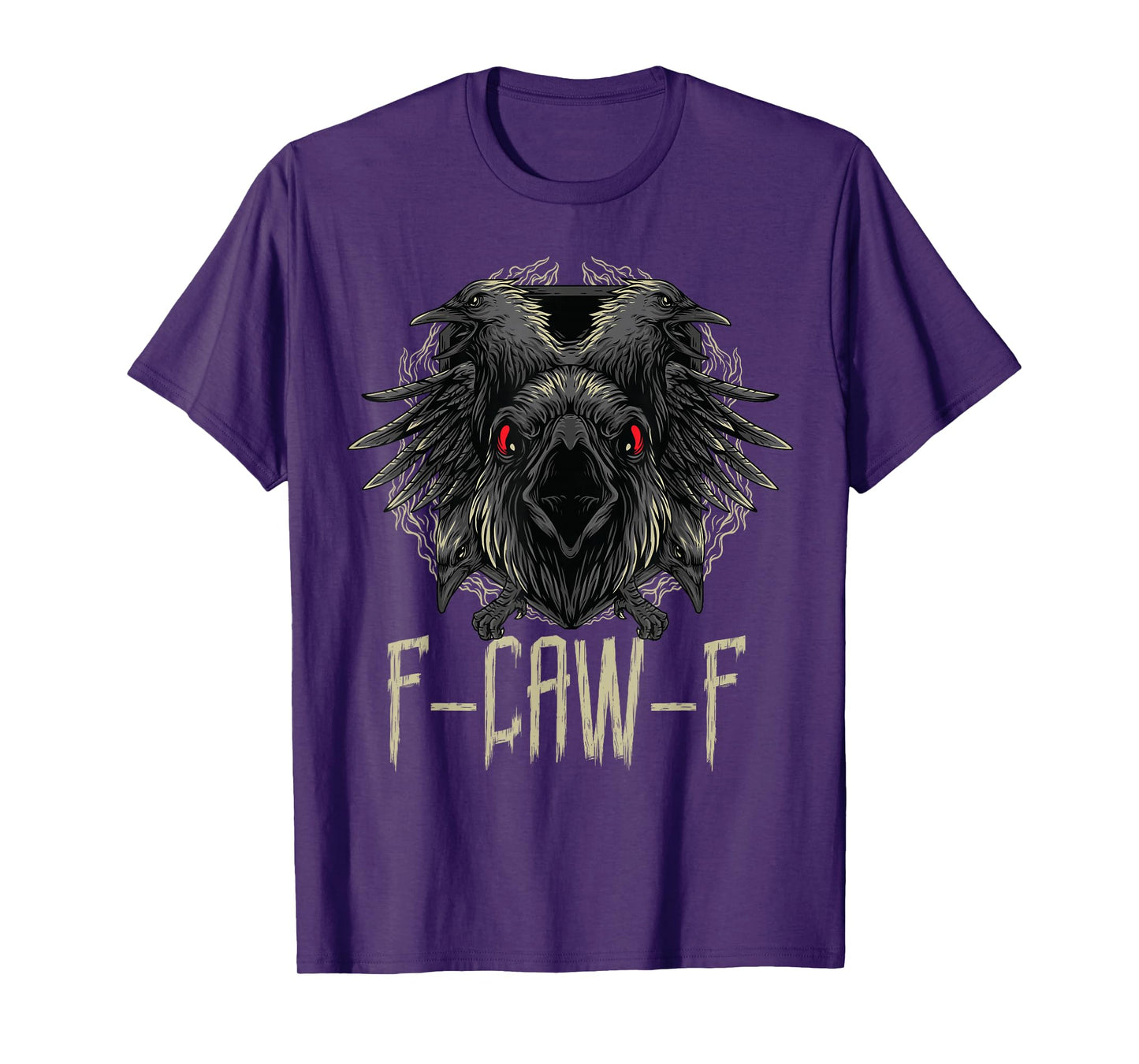 Black Crow, F-Caw-F Funny Black Bird FCAWF Adult Humor T-Shirt