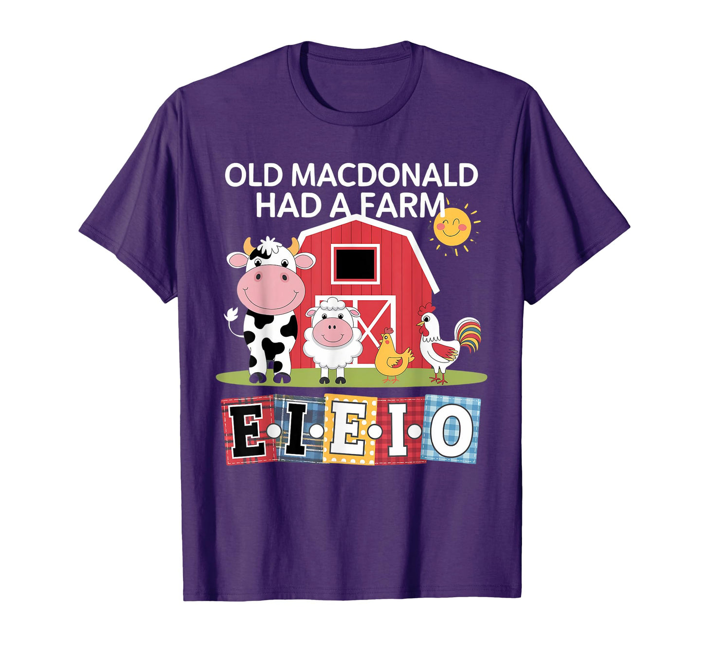 Old MacDonald Had a Farm E-I-E-I-O Boy Toddler Kids Birthday T-Shirt