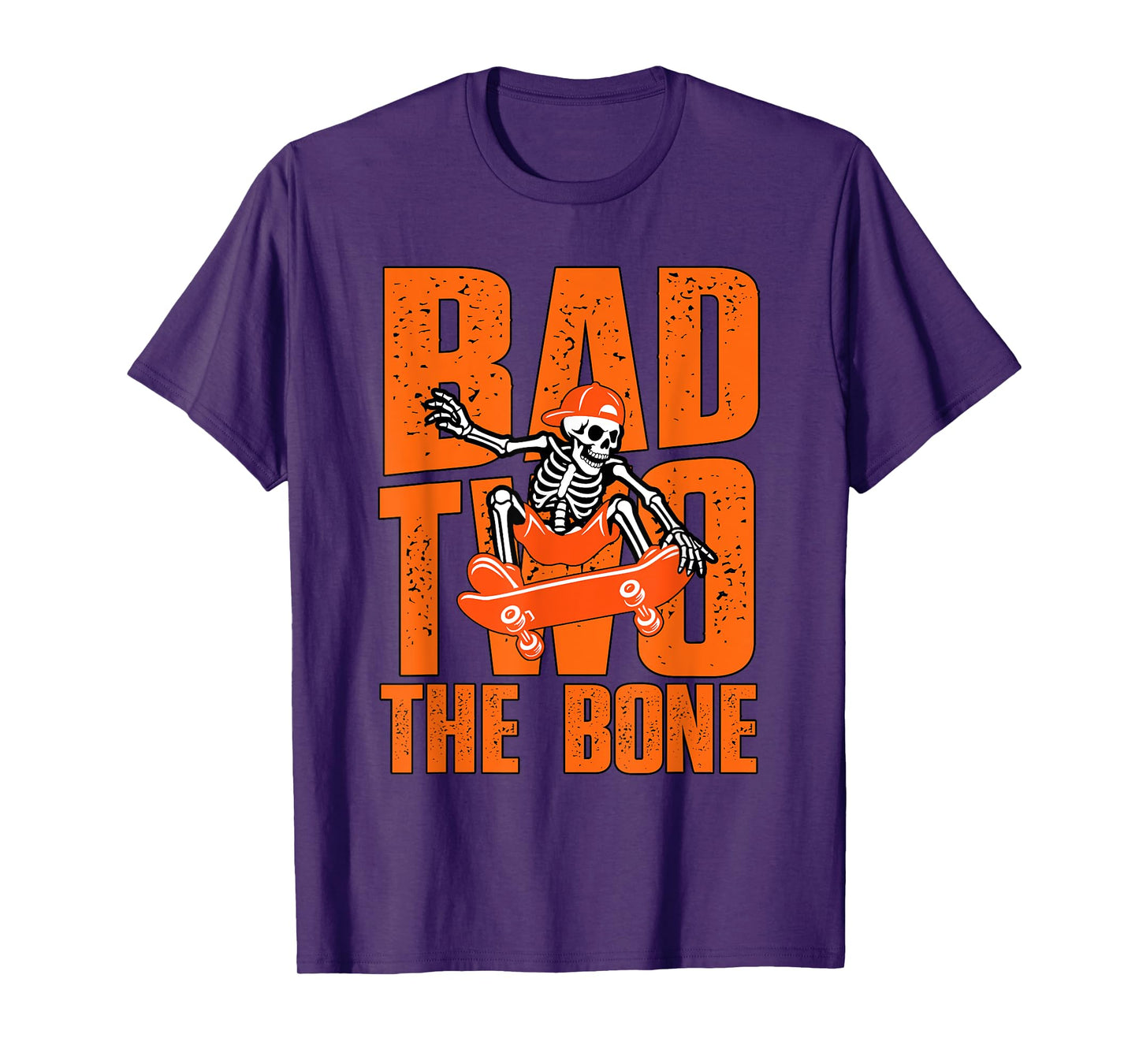 Bad Two The Bone Party Skate Skeleton 2nd Birthday Boy T-Shirt