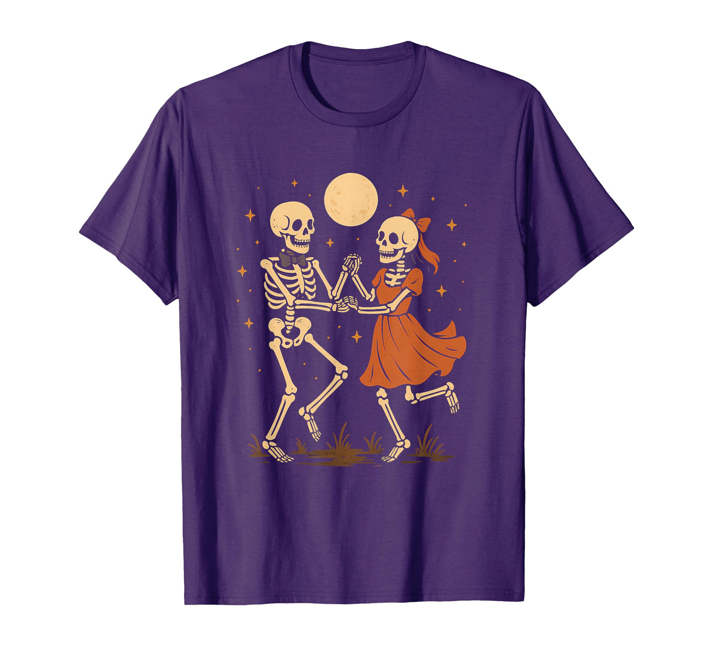 Skeleton Couple Dancing Under Moon T-Shirt