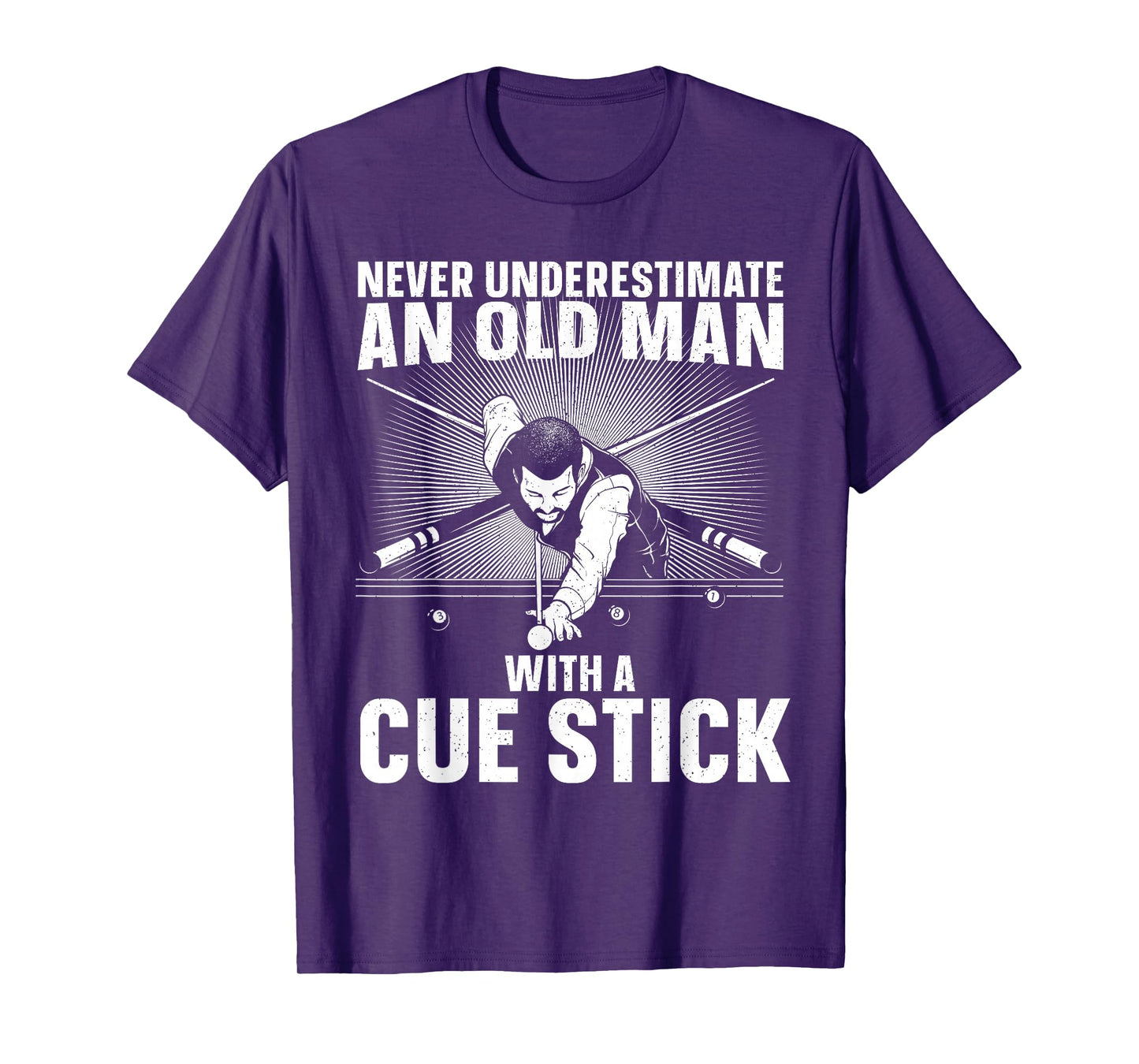 Best Pool Art For Men Grandpa Billiard Player Pool Lover T-Shirt