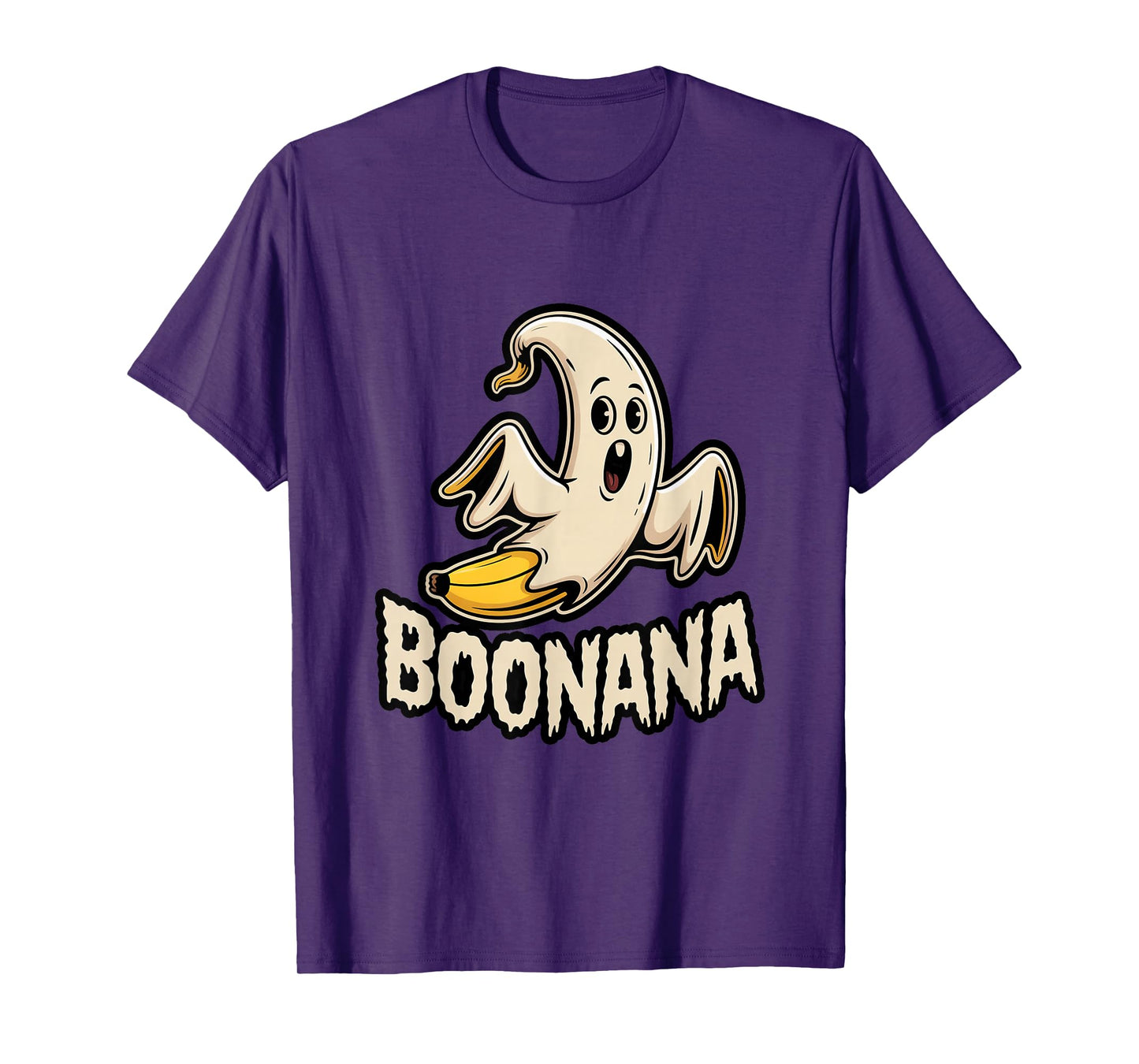 Boonana Cute Ghost Banana Halloween Costume Men Women Kids T-Shirt