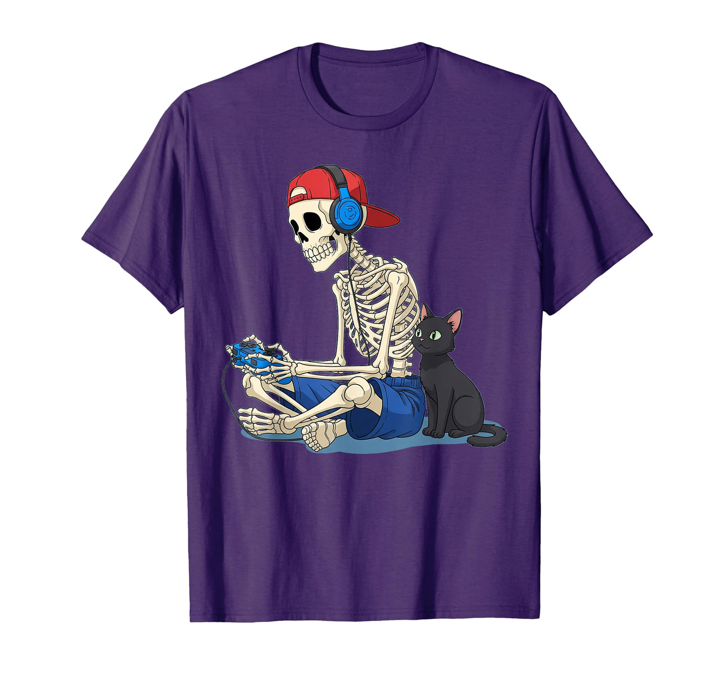 Graphic Skeleton T Boys Gamer Skeleton Halloween Costume T-Shirt