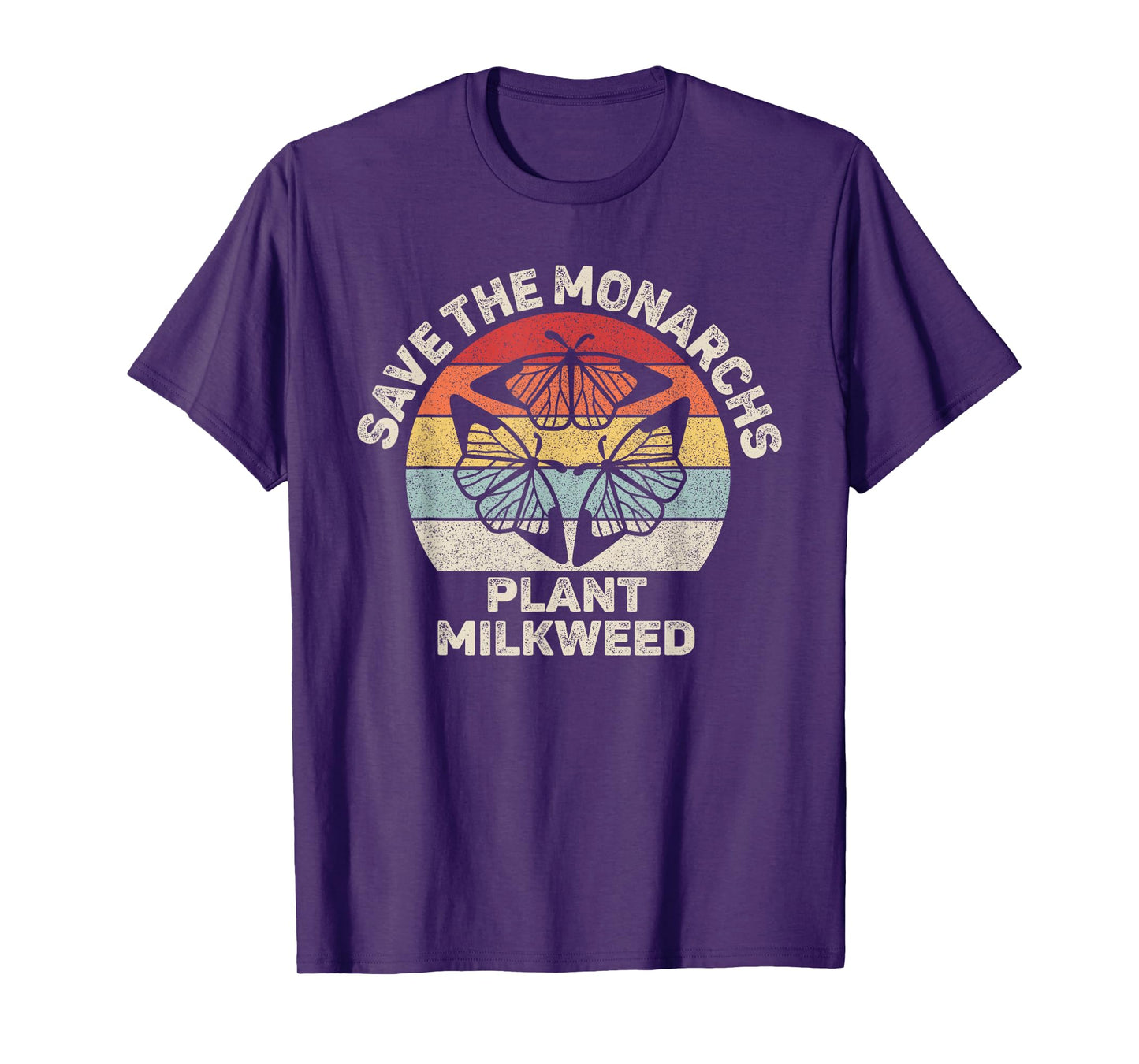 Vintage Retro Save The Monarchs Plant Milkweed Butterfly T-Shirt