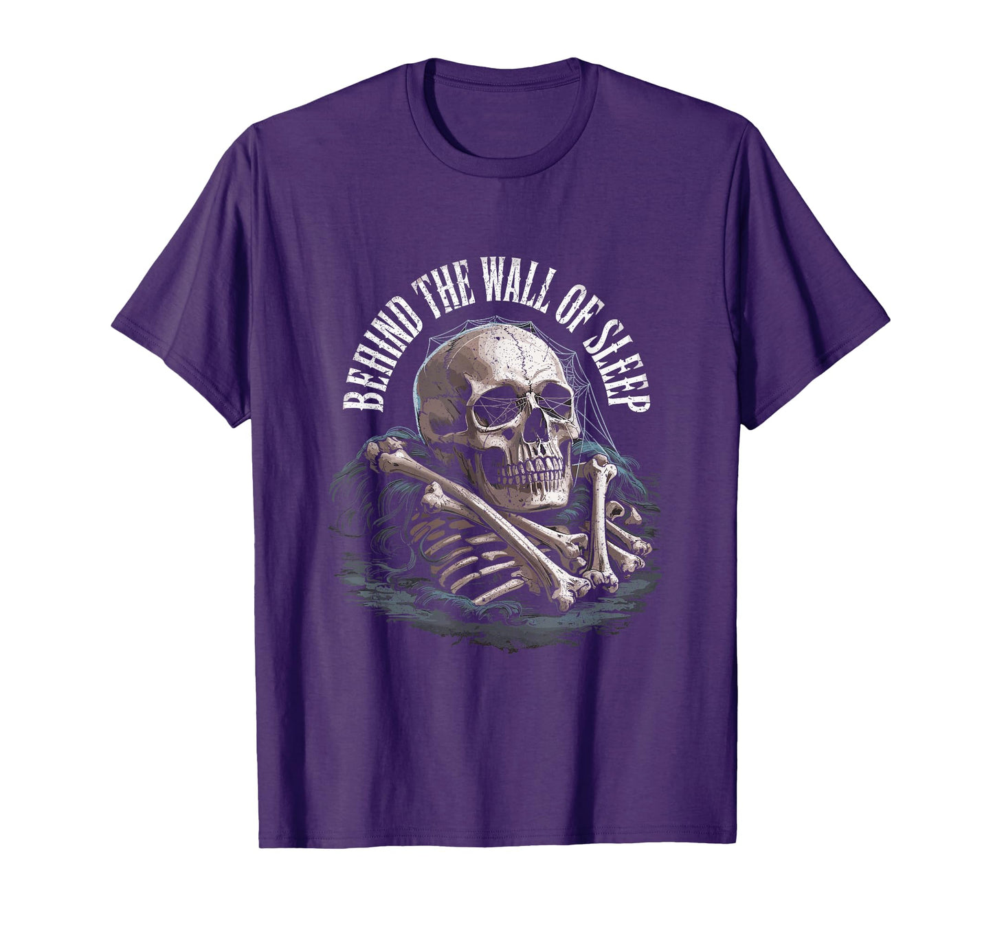 Behind The Wall of Sleep Skeleton Skull Art T-Shirt