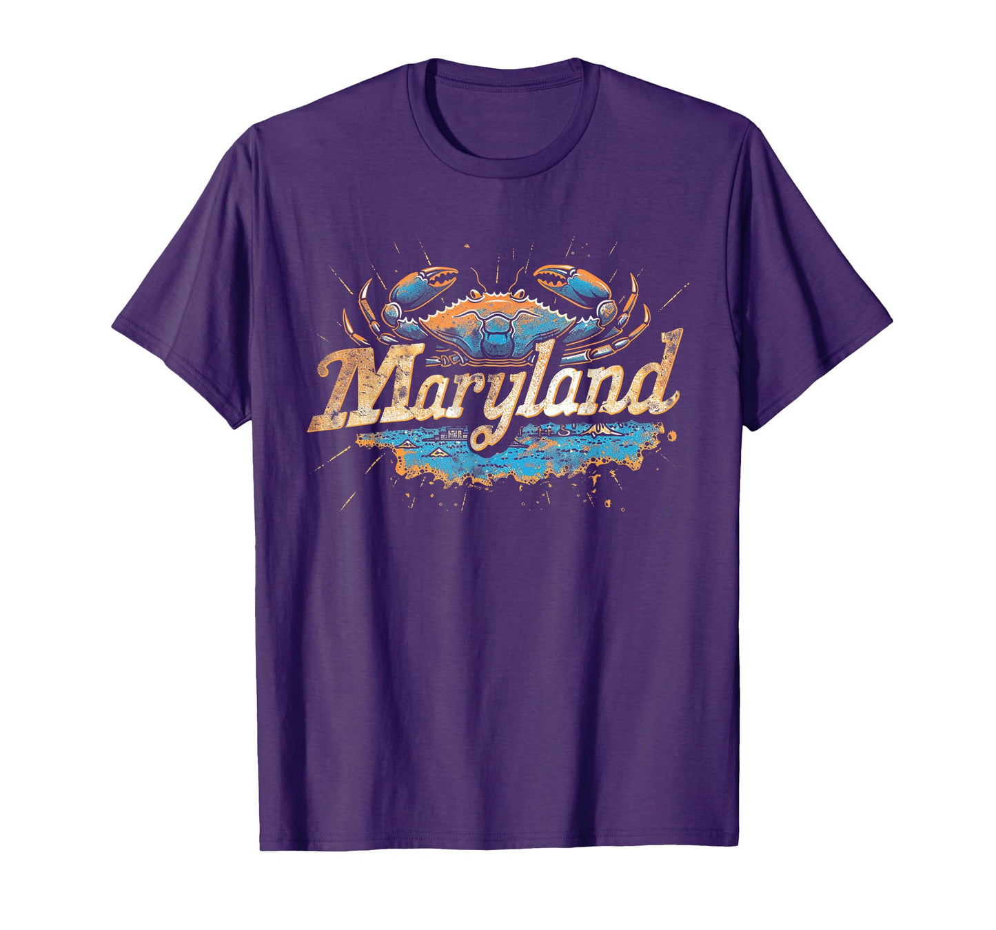 Maryland - Cool Funny Graphic Vintage Men Women Retro Crab T-Shirt
