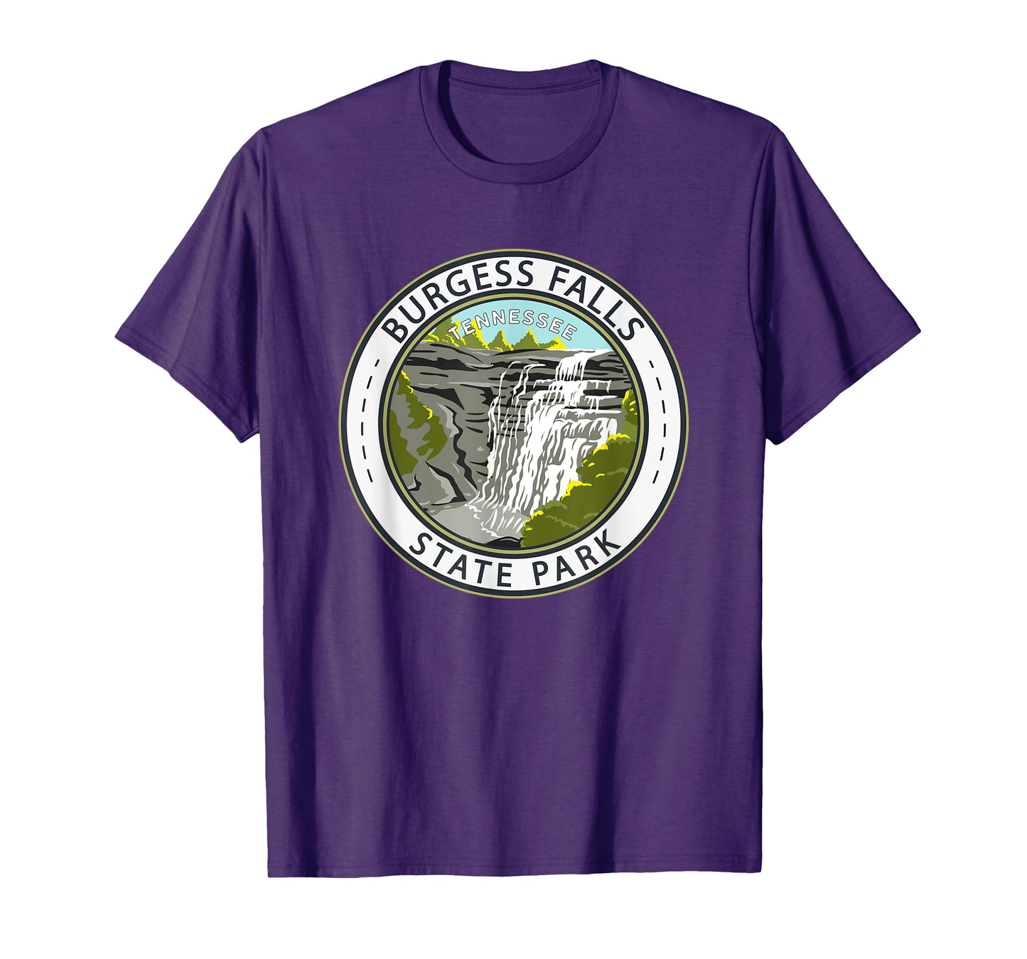 Burgess Falls State Park Tennessee Badge Vintage T-Shirt