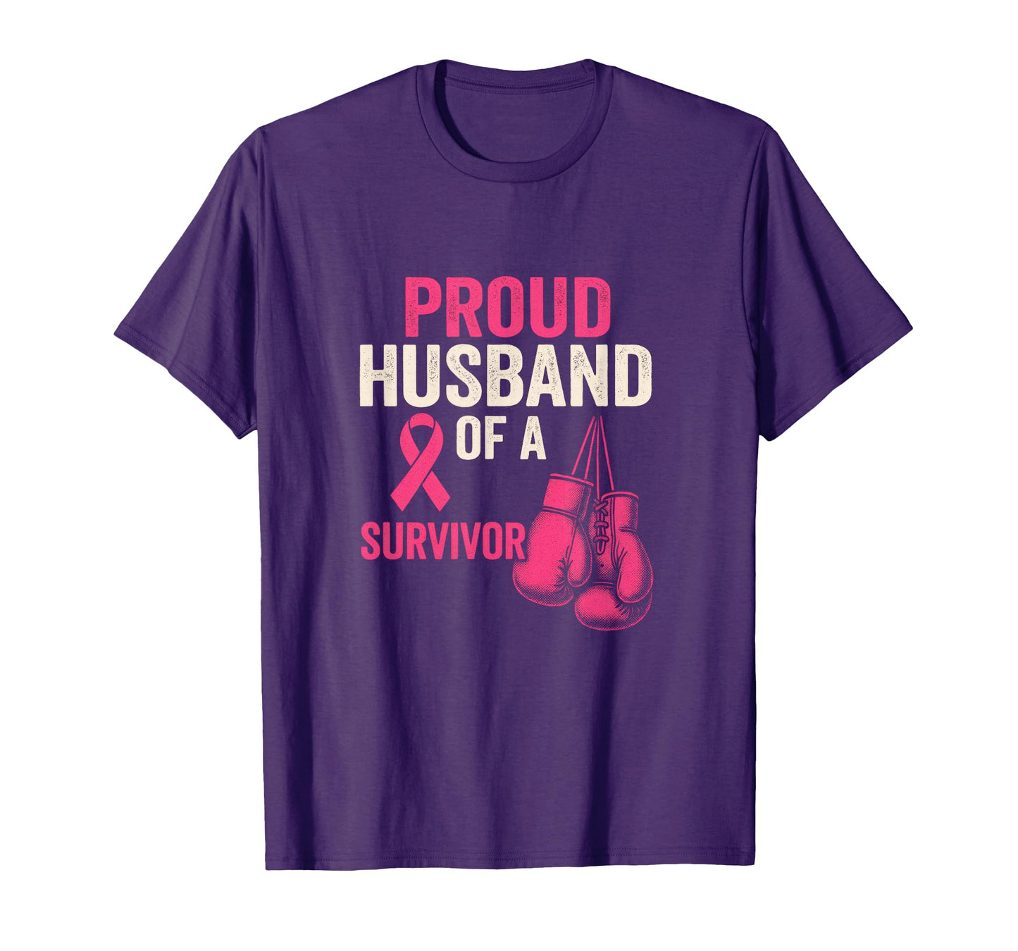 Proud Husband of A Survivor - Breast Cancer Awareness T-Shirt