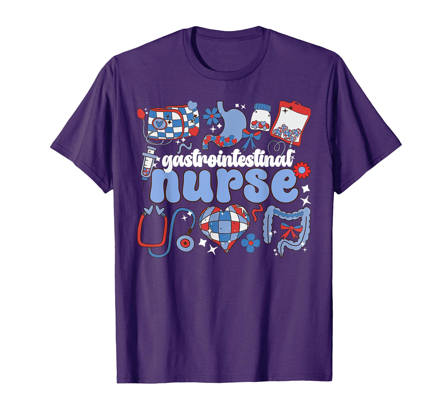 Gastrointestinal Nurse 4th Of July Gastro Endoscopy Doctor T-Shirt