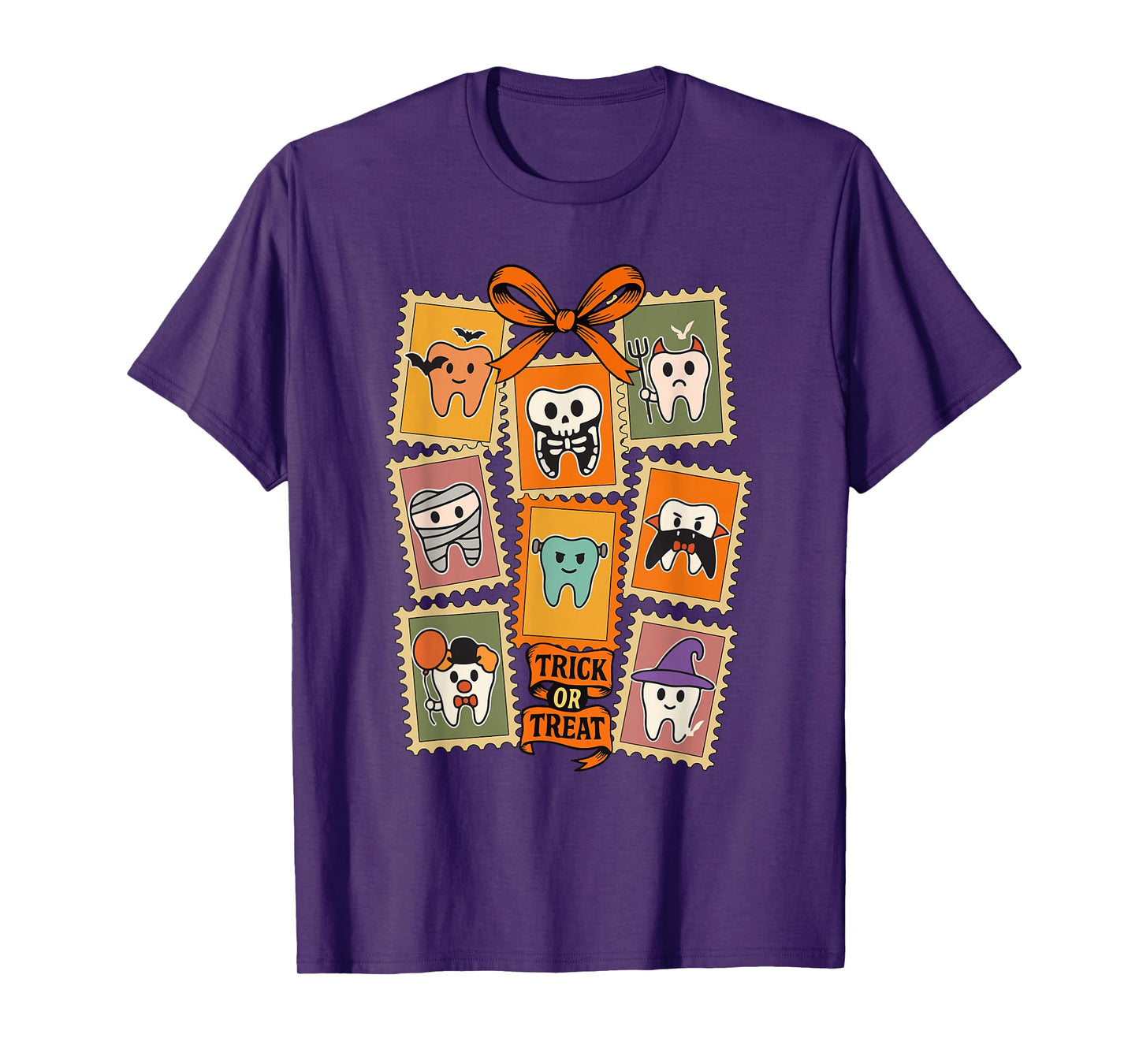 Funny Dental Squad Halloween Stamp Icons Costume Men Women T-Shirt
