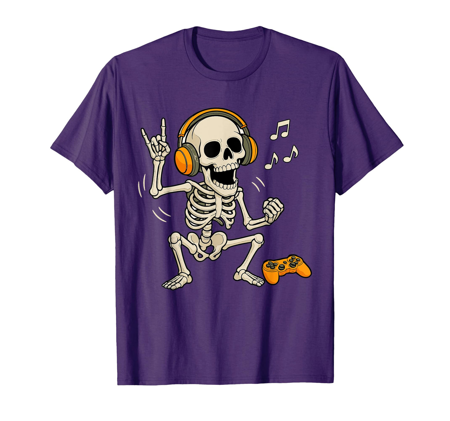 Halloween Skeleton Gamer Video Gaming Funny Skeleton Gaming T-Shirt