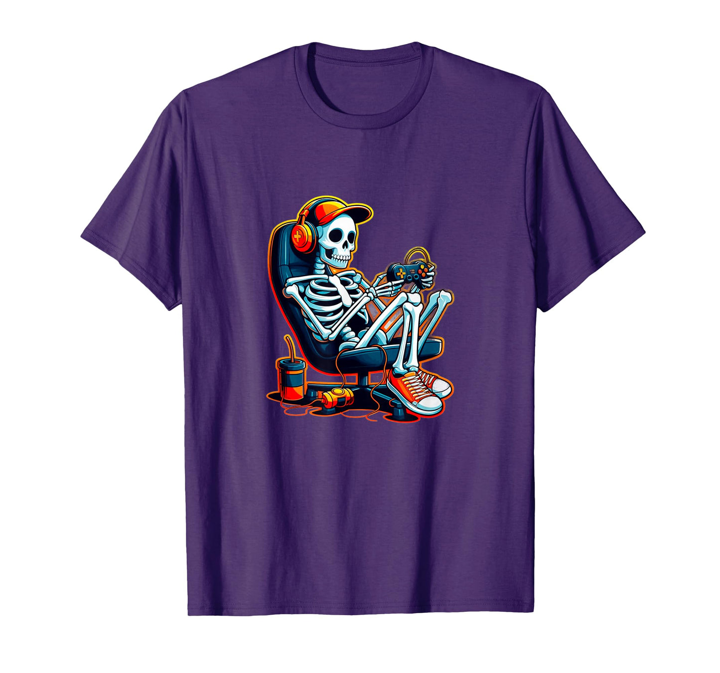 Halloween Skeleton Gamer Costume T-Shirt