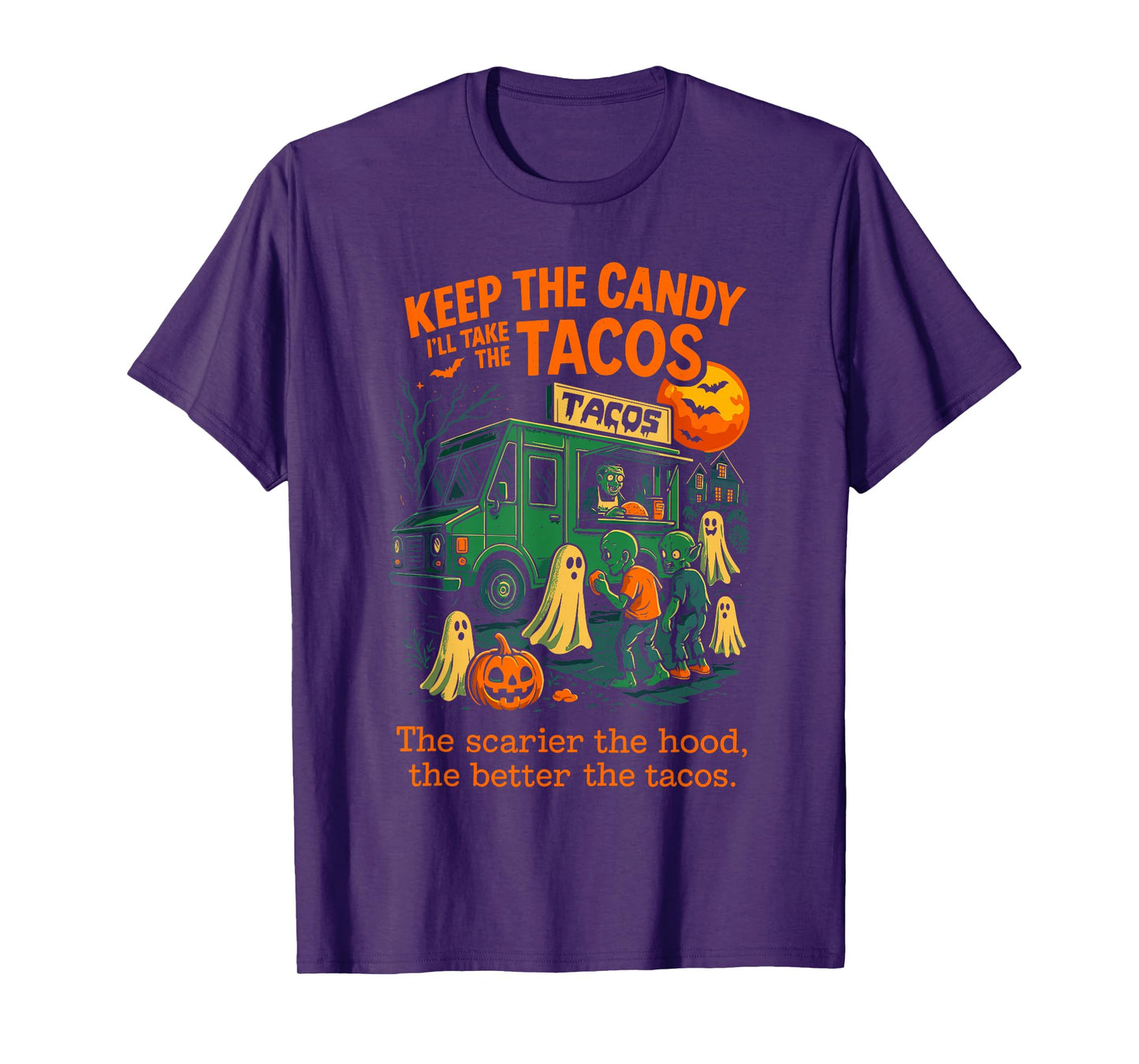Keep The Candy I’ll Take The Tacos Halloween Candy Taco T-Shirt