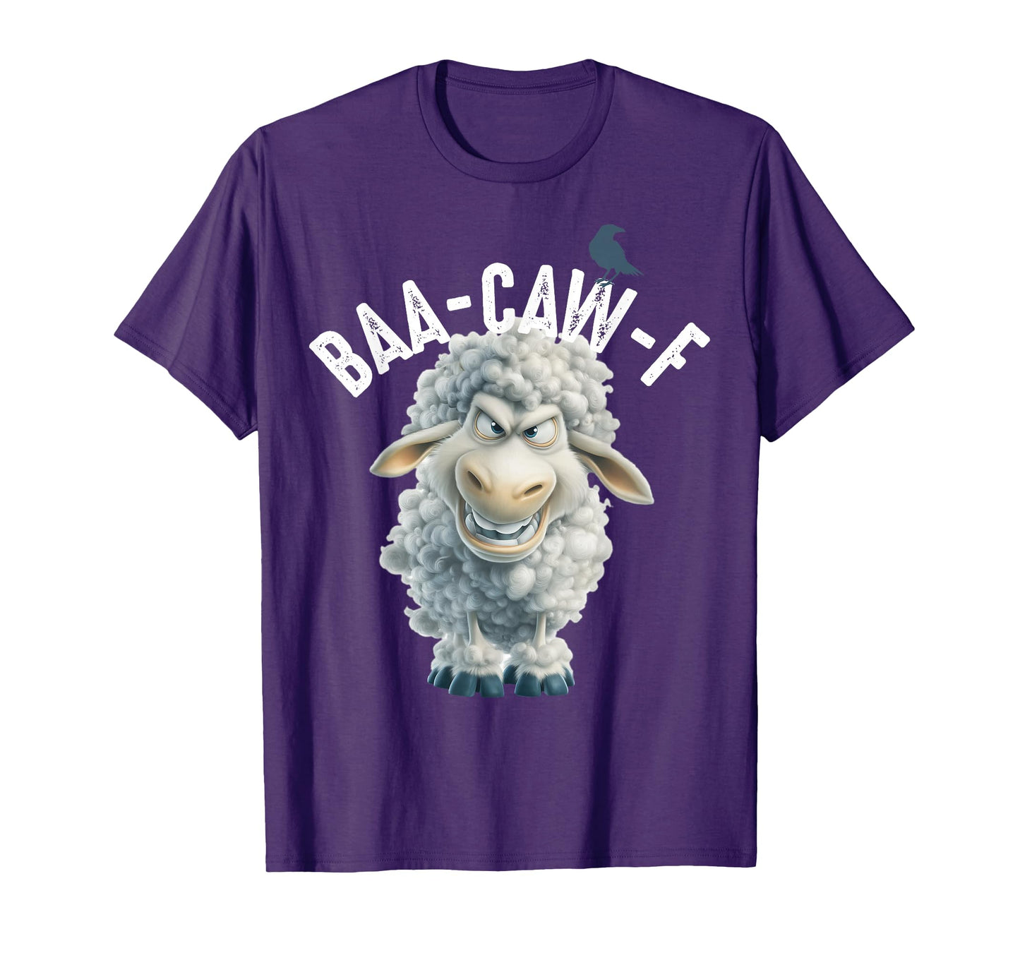 Back Off Meme – Funny Sheep & Crow Baa Caw Animal Sounds Pun T-Shirt