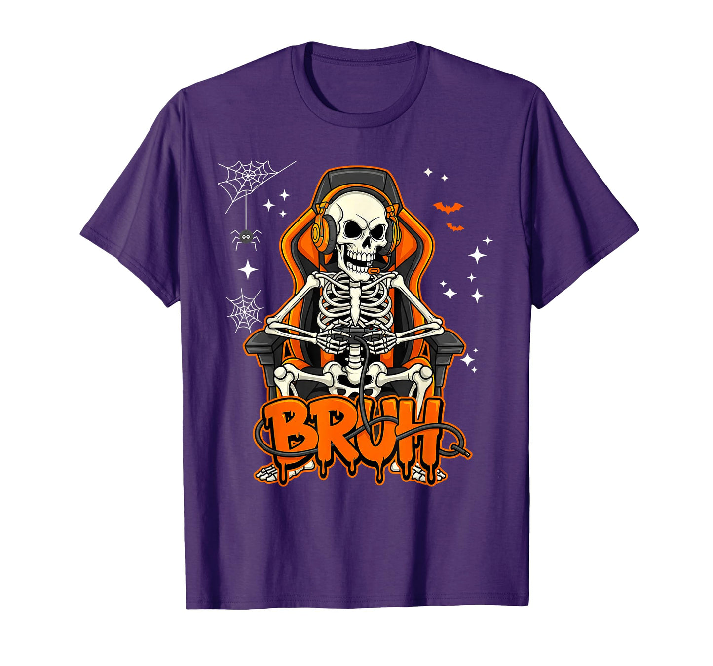 Skeleton Gamer Halloween Costume Video Gaming Funny Boys T-Shirt