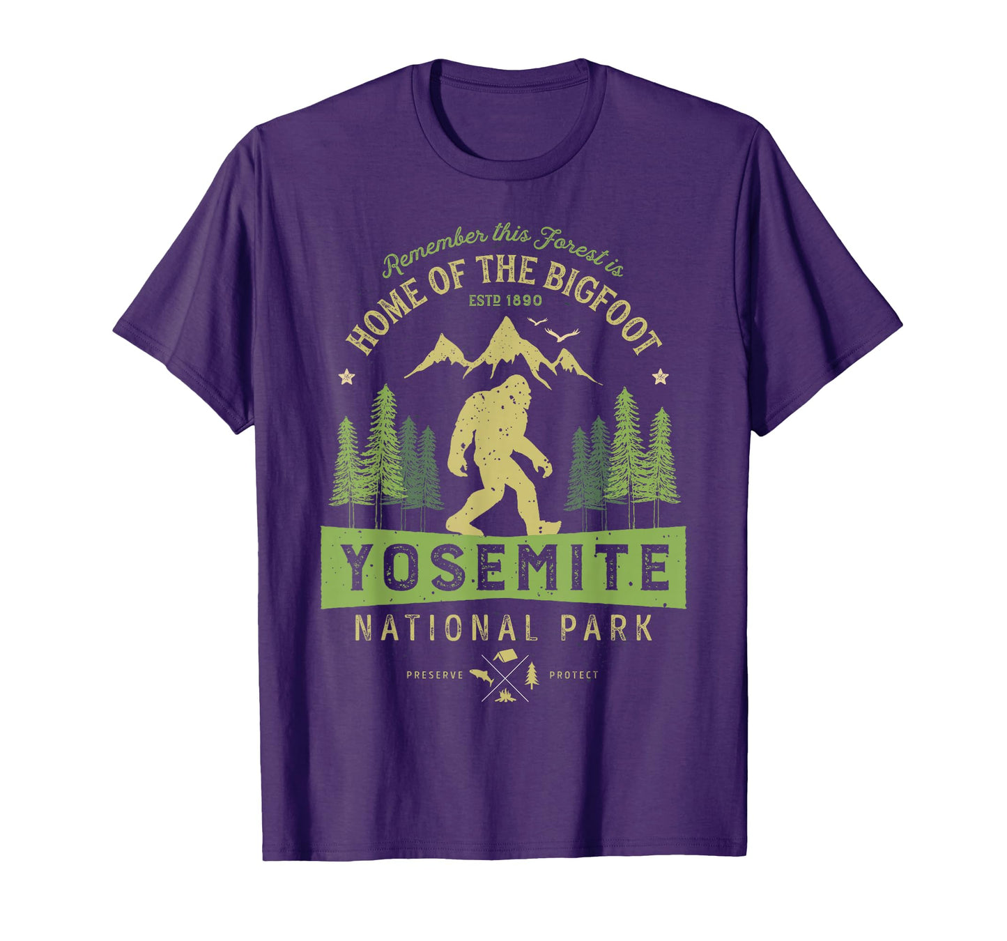 Yosemite National Park T shirt California Bigfoot Vintage T-Shirt