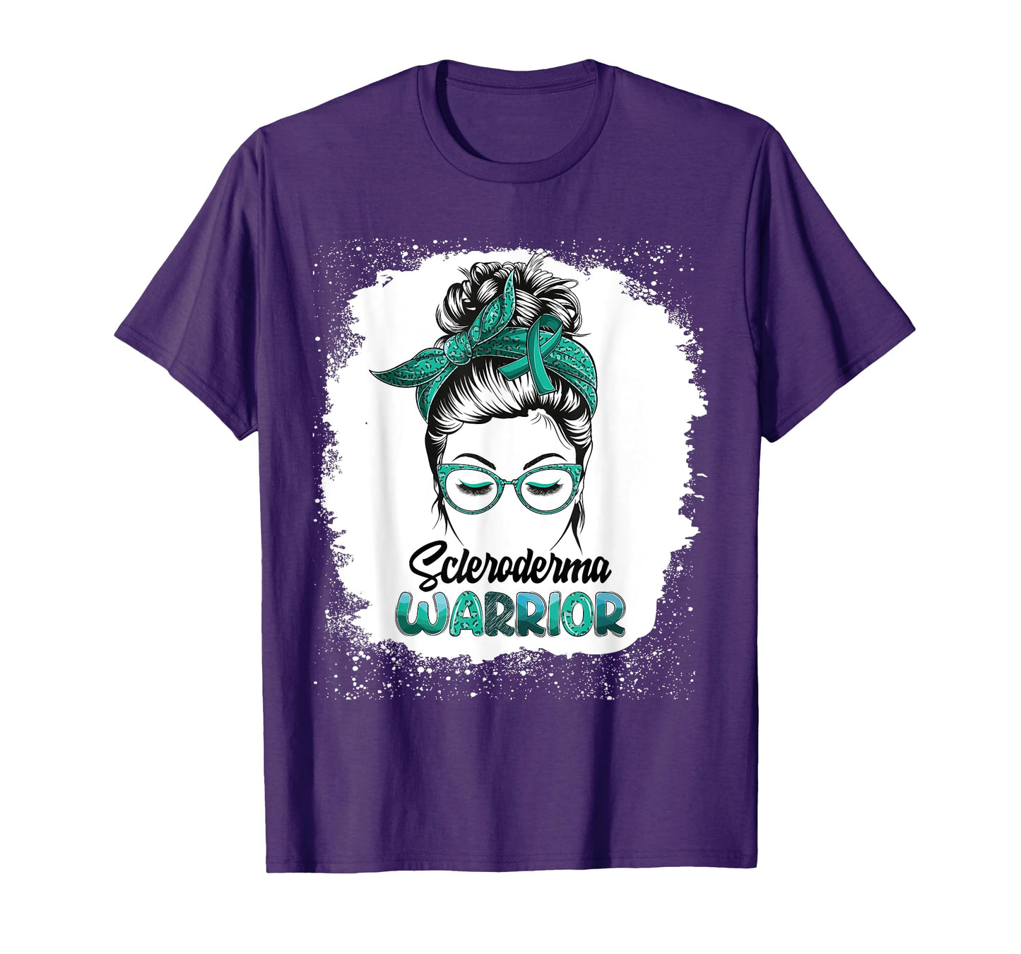 Scleroderma Warrior Bleached Messy Bun Survivor Believe T-Shirt