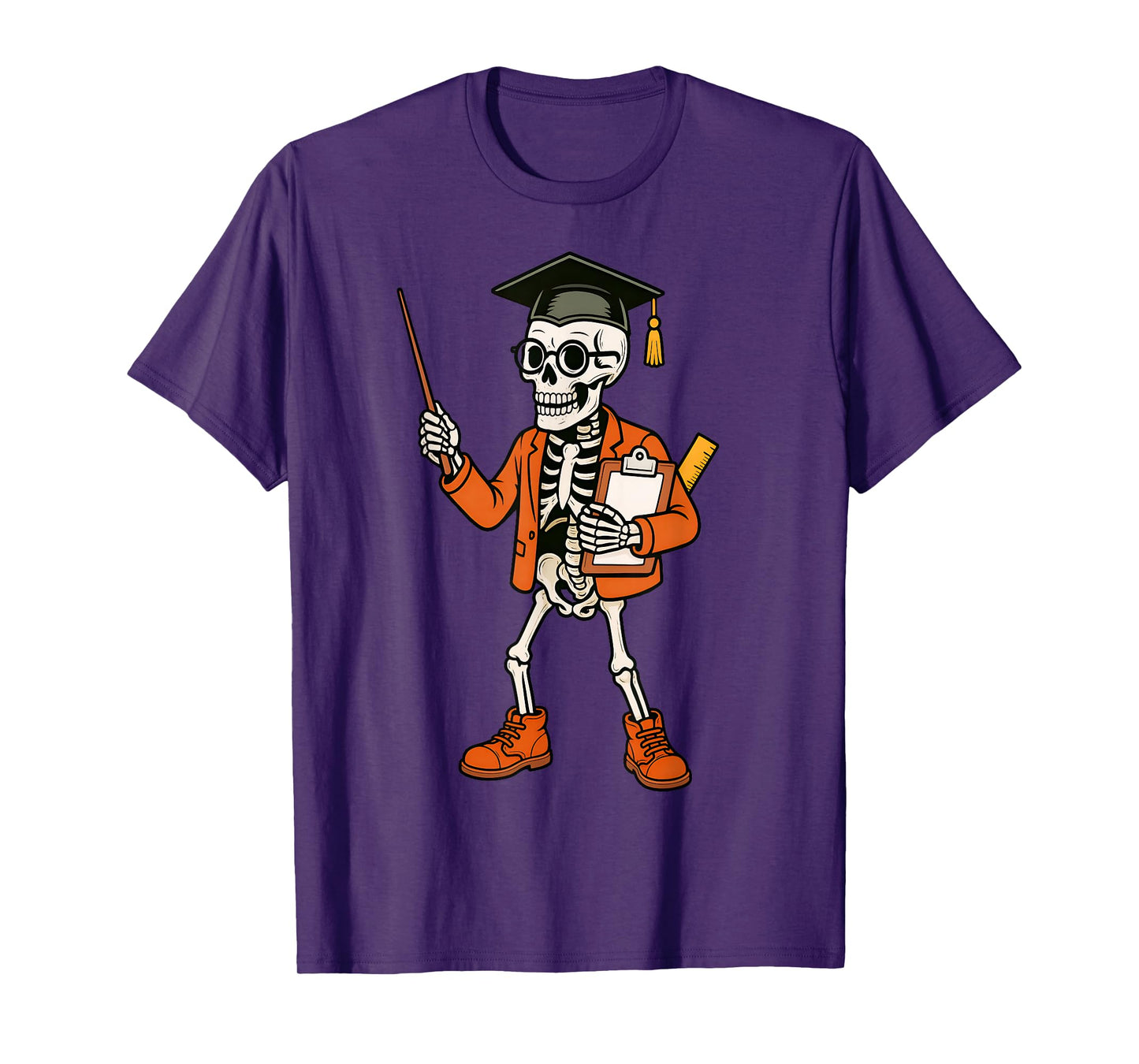 Funny Skeleton Teachers Halloween T-Shirt