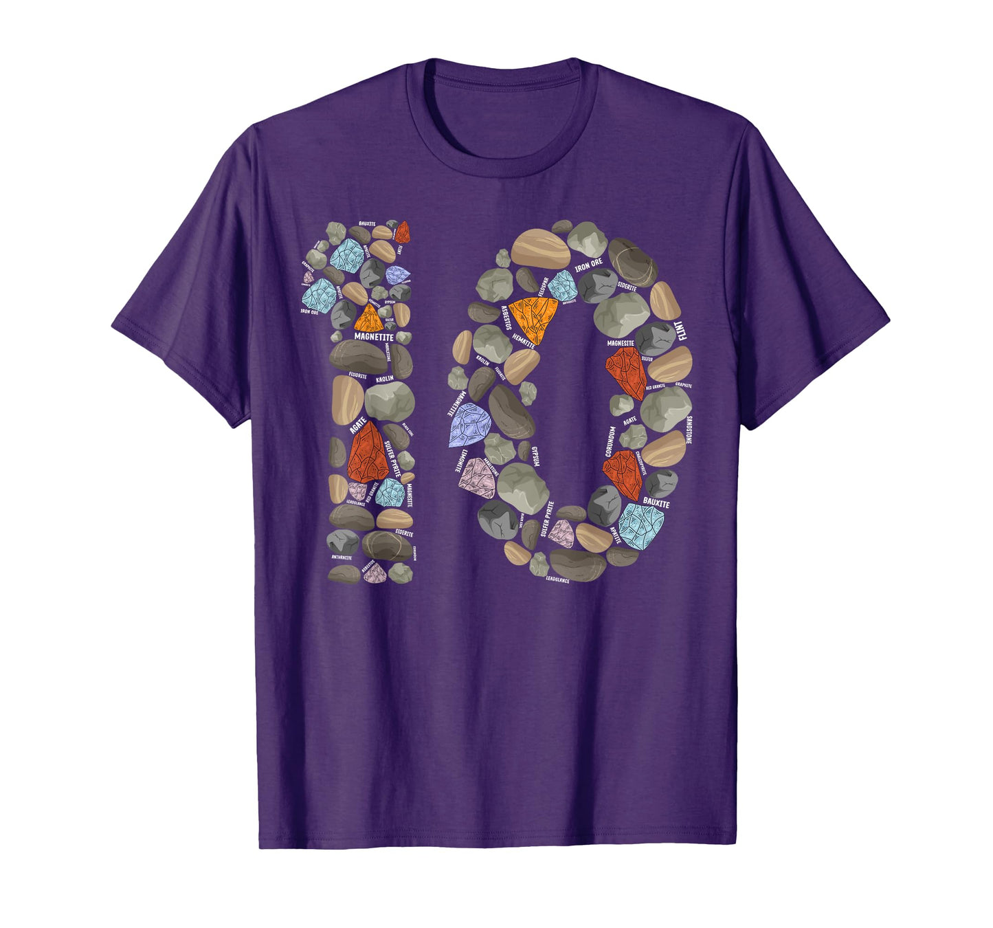 Geology Rocks 10 Years Old 10th Birthday Rock Collecting T-Shirt
