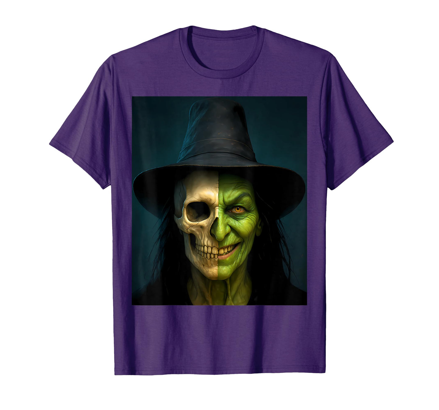 Skeleton Witch Scary Halloween T-Shirt