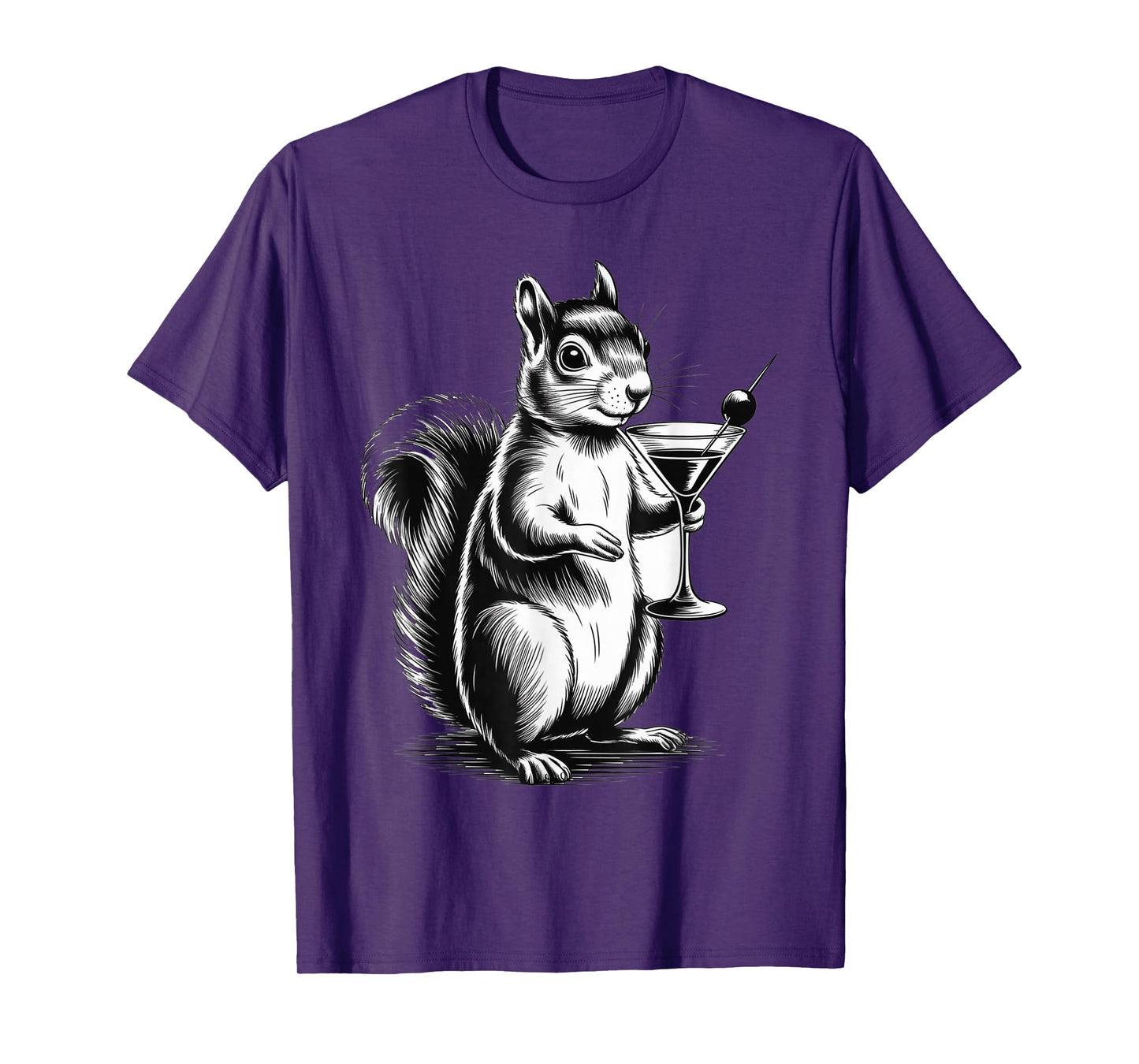 Squirrel Drinking Funny Forest Woodland Animal Lover Men T-Shirt