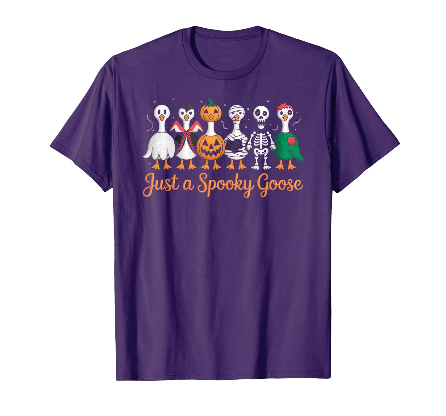 Just A Spooky Goose Halloween Silly Goose Funny Halloween T-Shirt