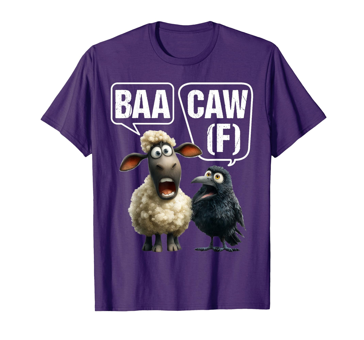 Funny Back Off Shirt – Sheep Baa Crow Caw Pun Tee Gift T-Shirt
