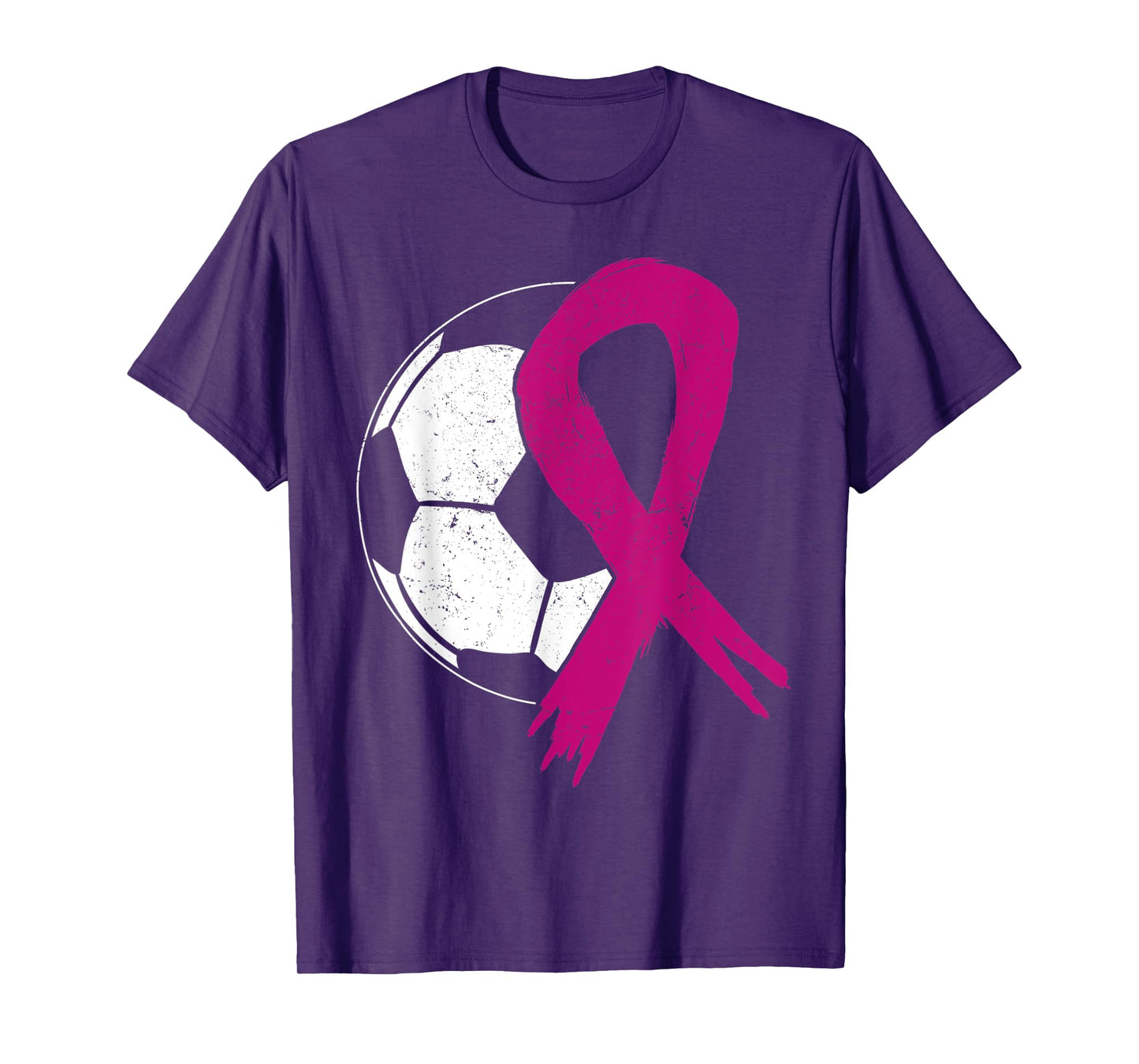 Breast Cancer Soccer Ball Pink Ribbon Carcinomas Sport Kick T-Shirt