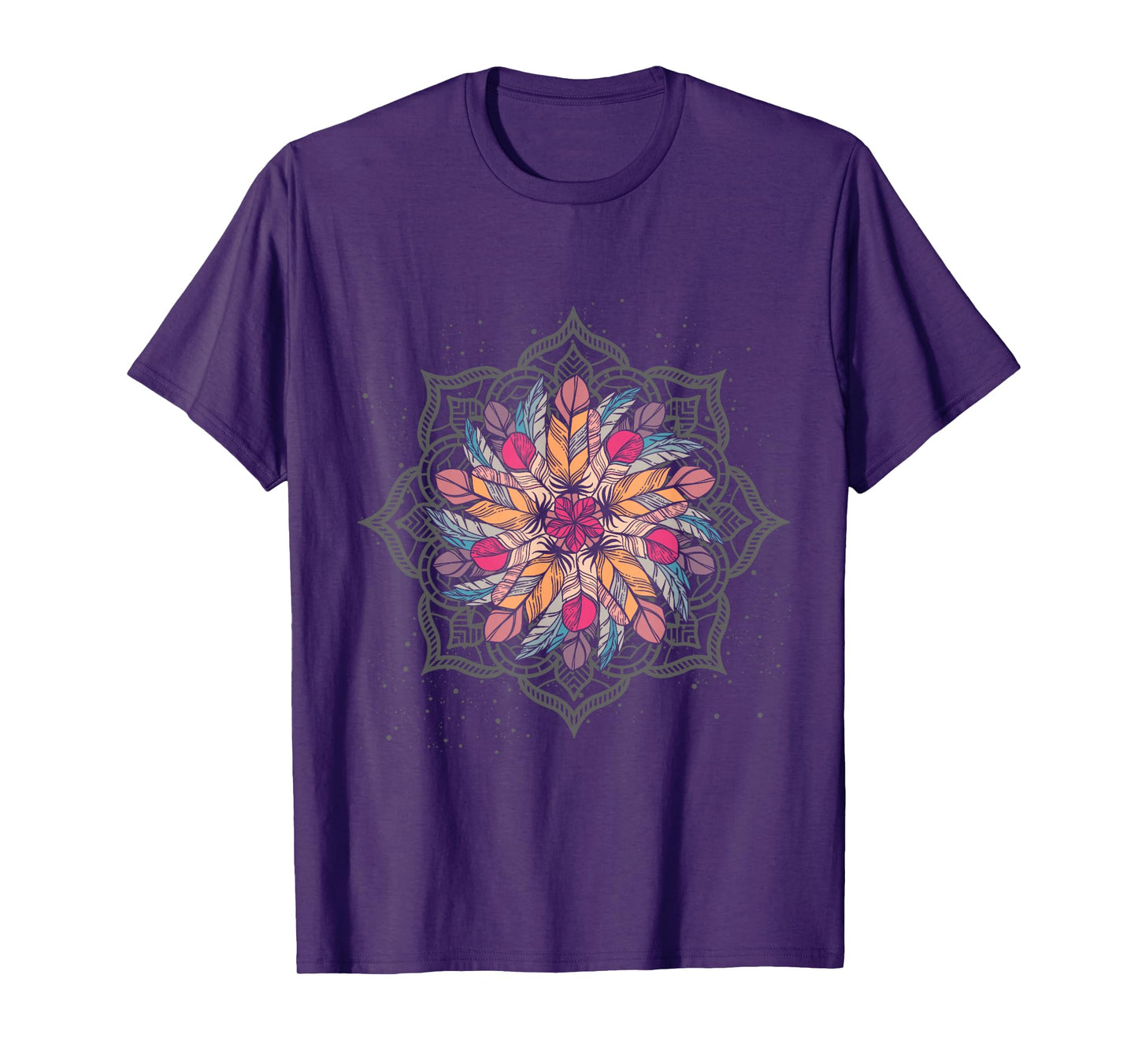 Colorful Women Girls Kids Gifts Mandala T-Shirt