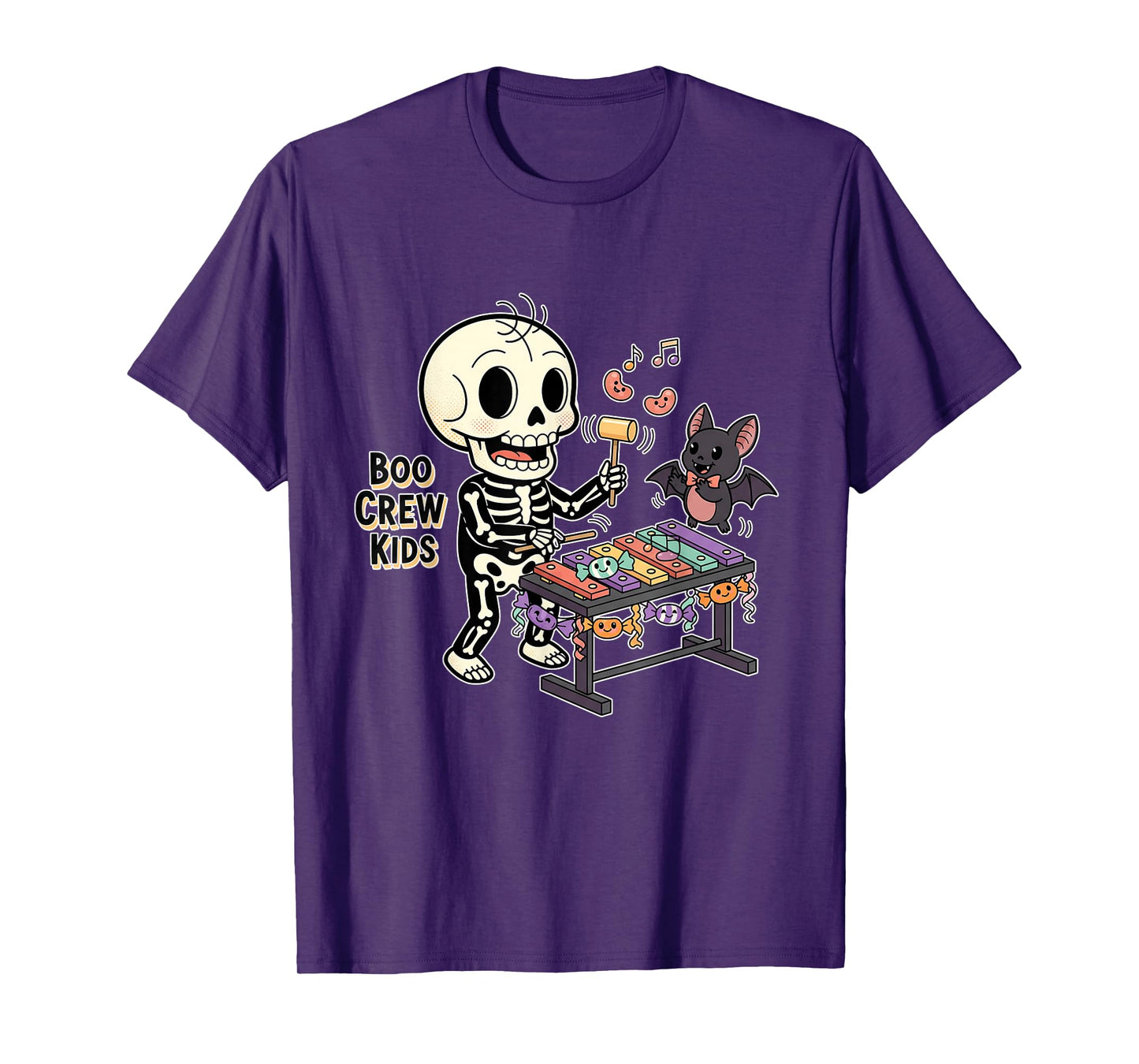 Boo Crew Kids Skeleton Xylophone T-Shirt