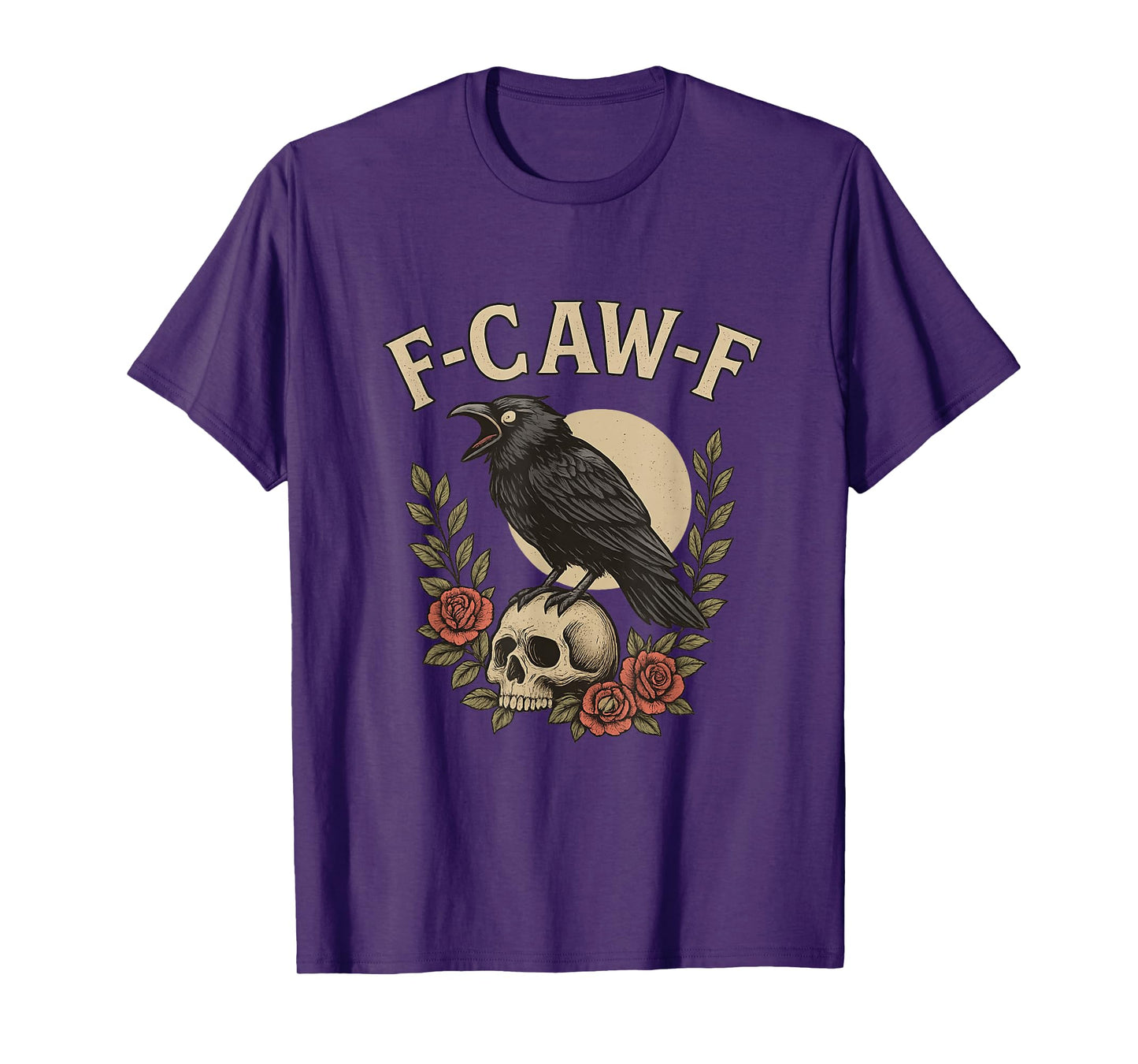 Raven Skull Floral Art for Nature Lovers T-Shirt