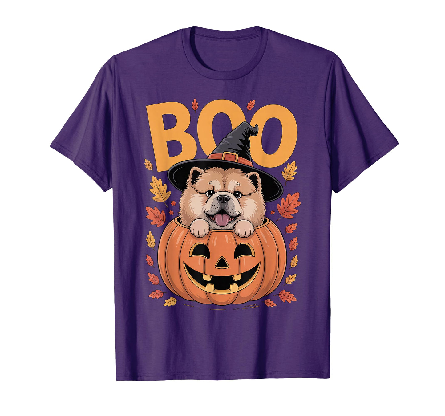 Chow Costume on Pumpkin Halloween Chow Chow T-Shirt