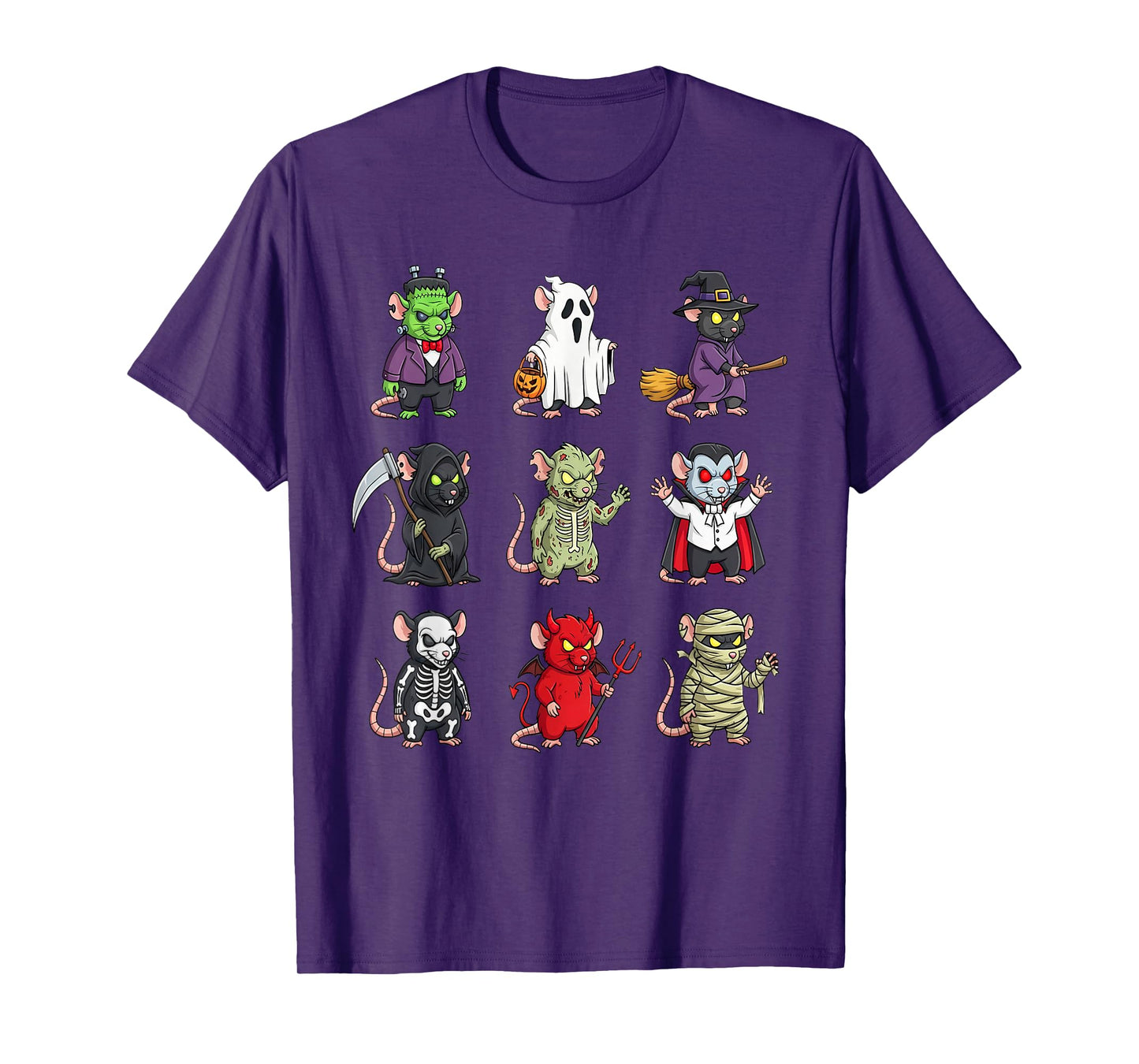 Funny Rat Ghost Witch Zombie Halloween Costume Boys Girls T-Shirt