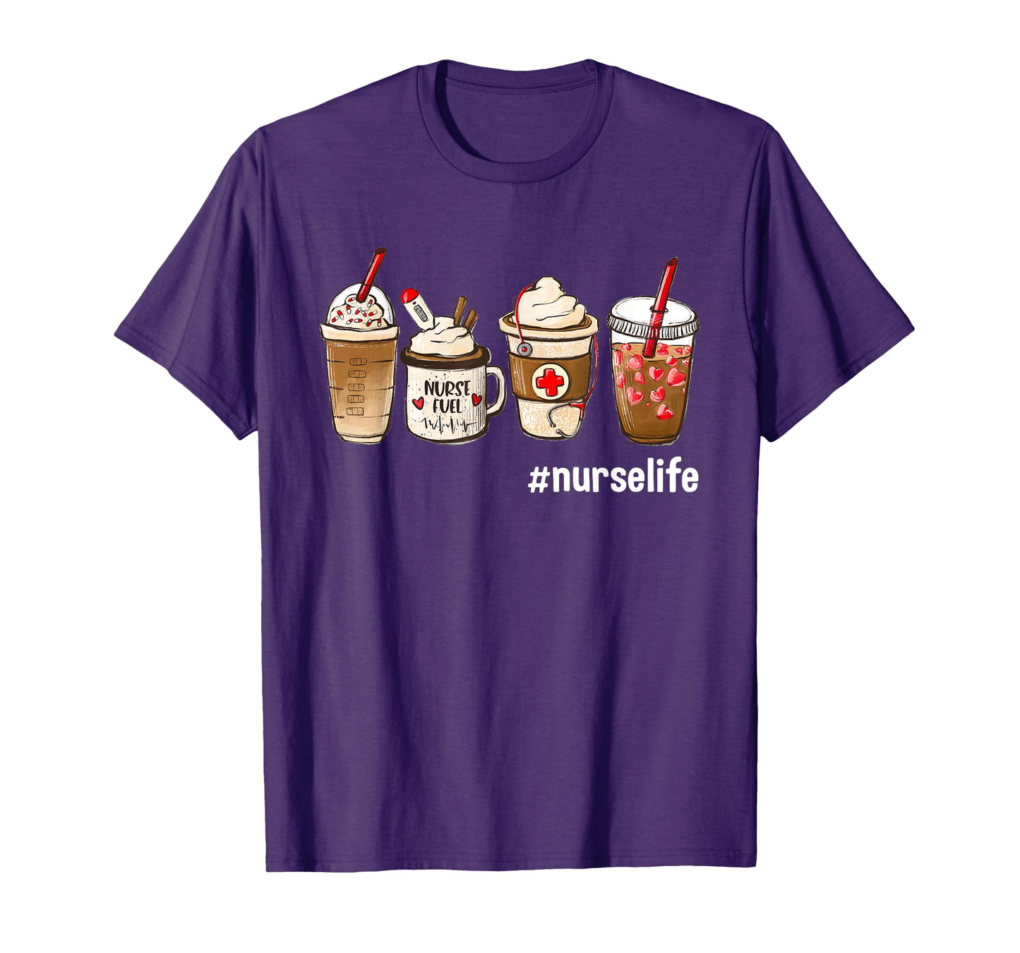 Nurse Life Funny Coffee Nurses Fuel Registered Nurse Medical T-Shirt