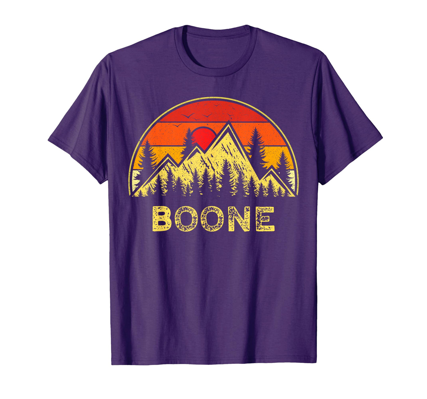 Vintage Boone North Carolina NC Mountains Hiking Souvenir T-Shirt