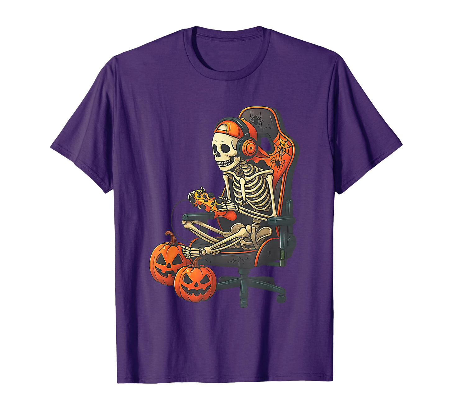 Halloween Shirts Cool Teen Boy Skeleton Gaming Men Halloween T-Shirt