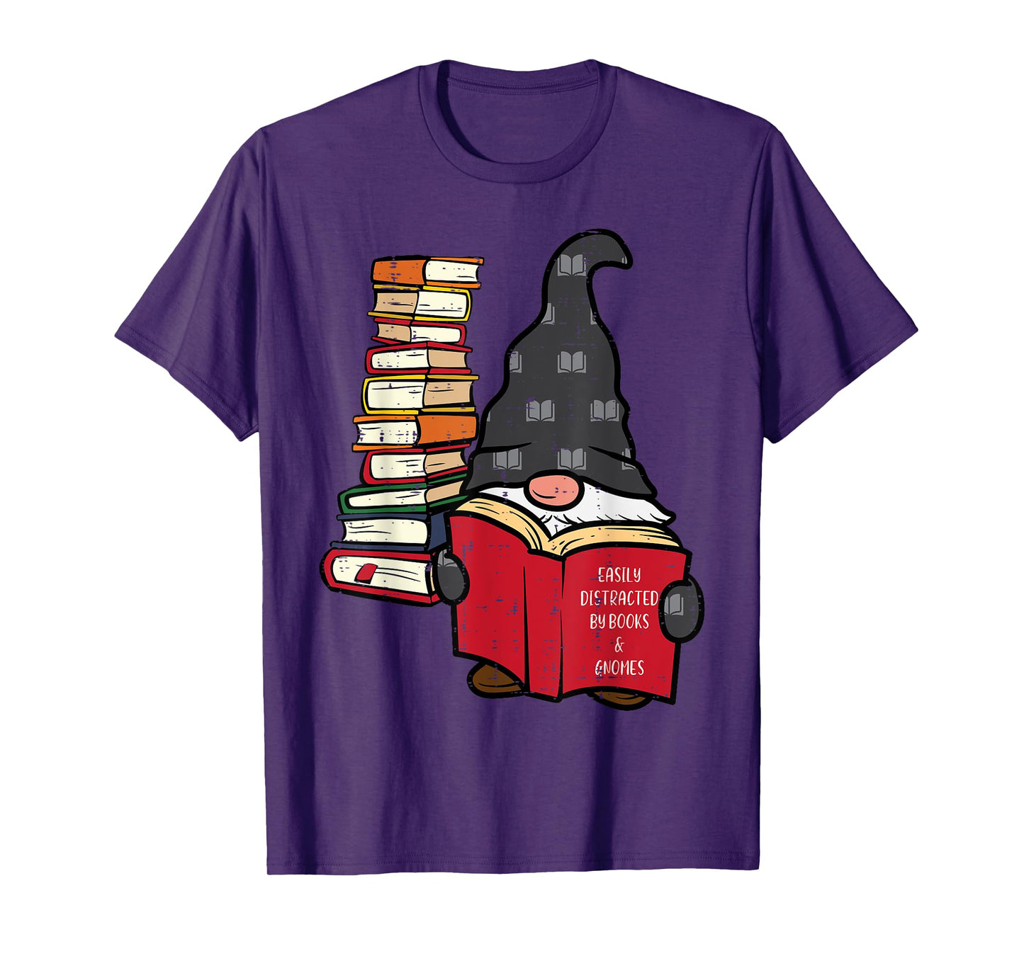 Gnome Read Reading Book Librarian Across America Women Kids T-Shirt