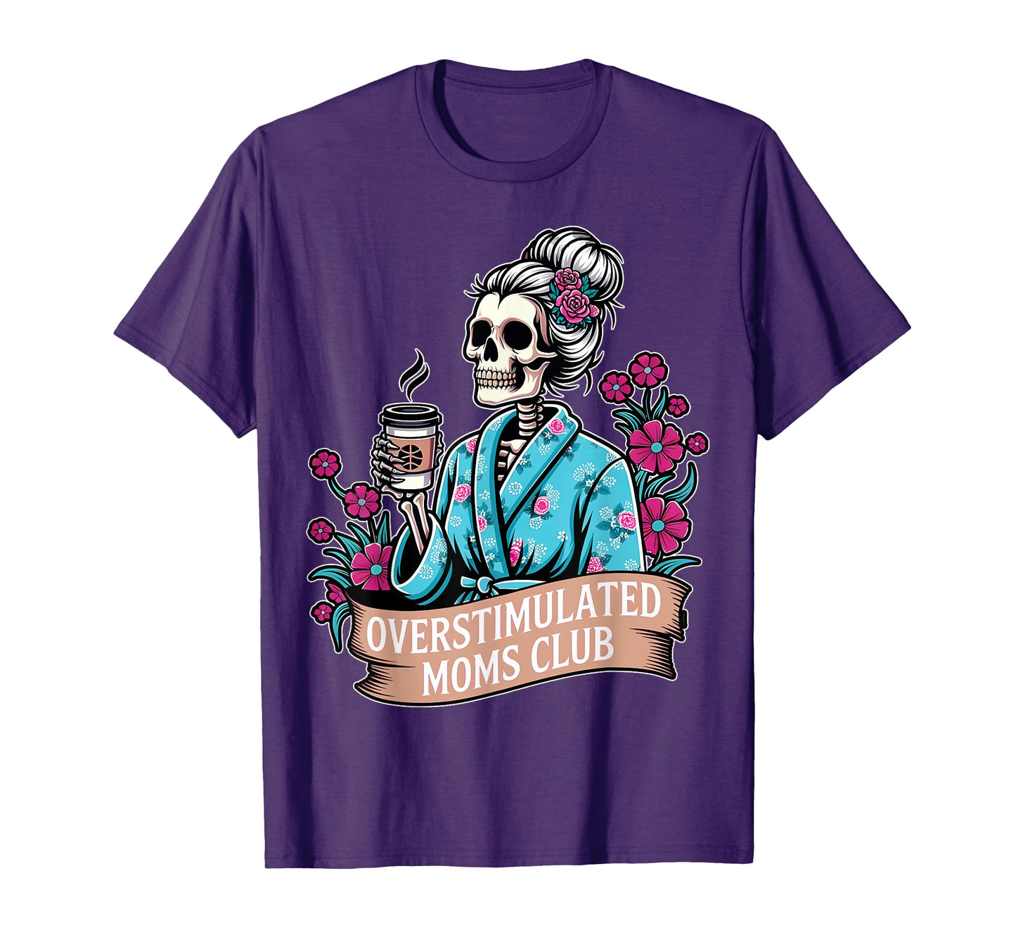 Overstimulated Moms Club Neurodivergent Mother Mental Health T-Shirt