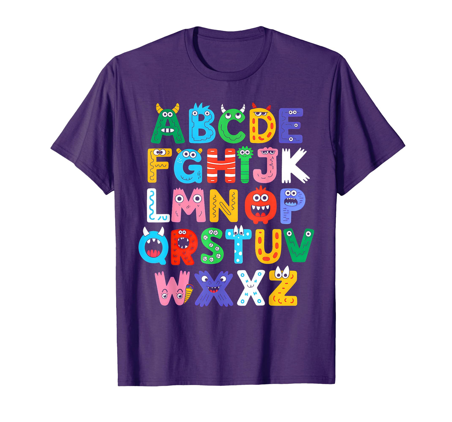 Monster ABC Cute Alphabet Halloween Teacher Costume Kids T-Shirt