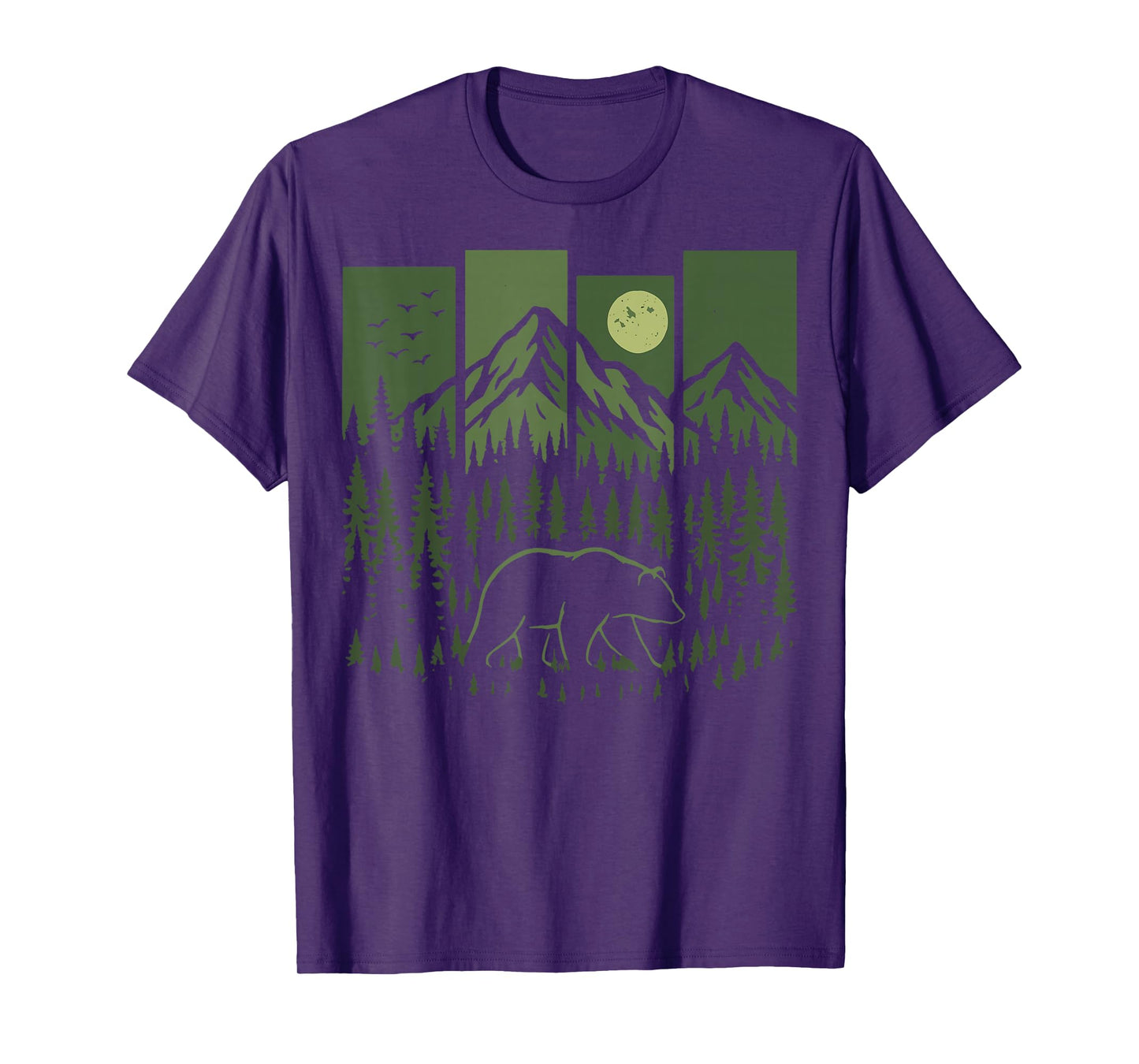 Bear Retro Nature Outdoor T-Shirt