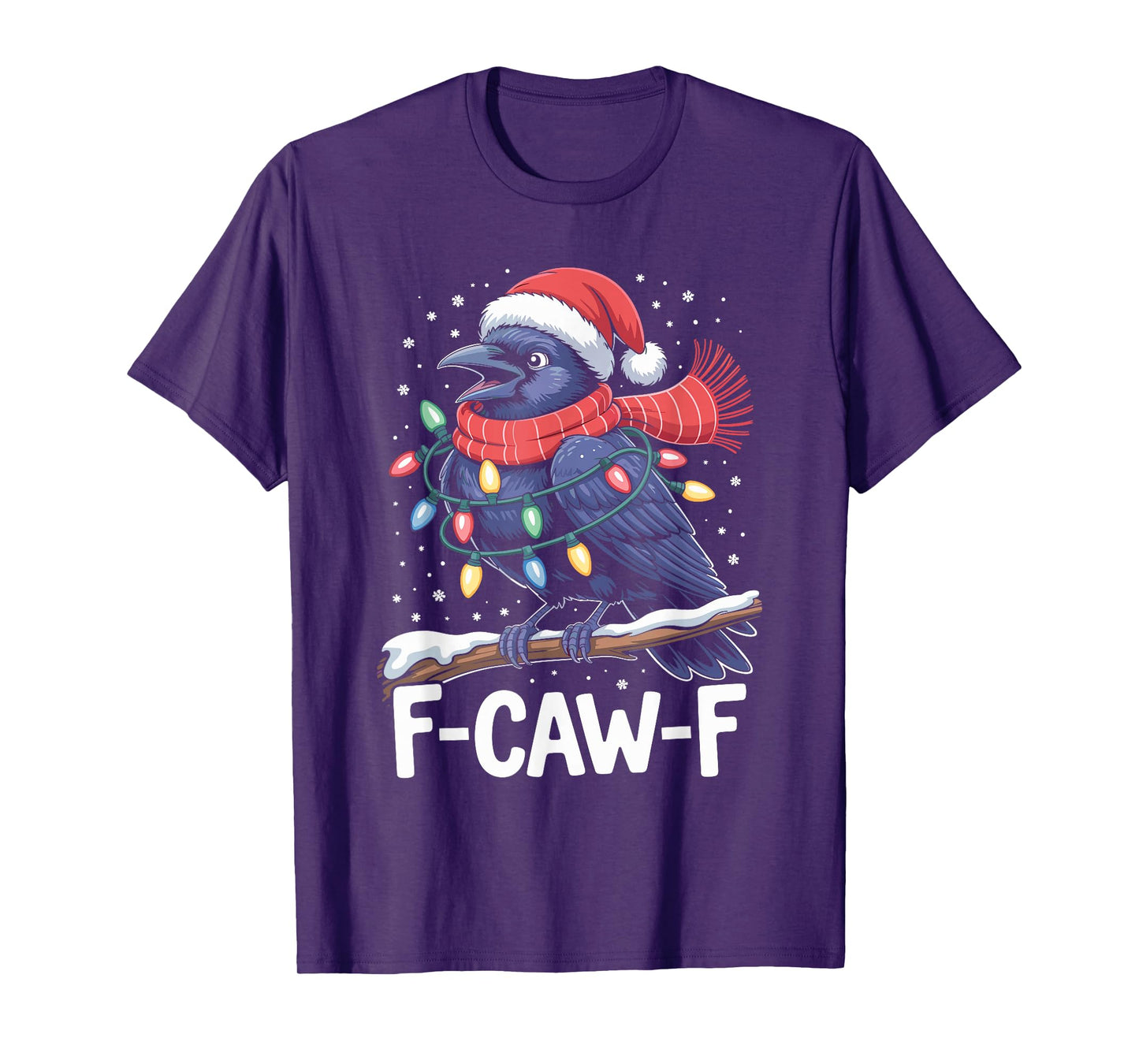 Funny Christmas F-CAW-F Crow T-Shirt
