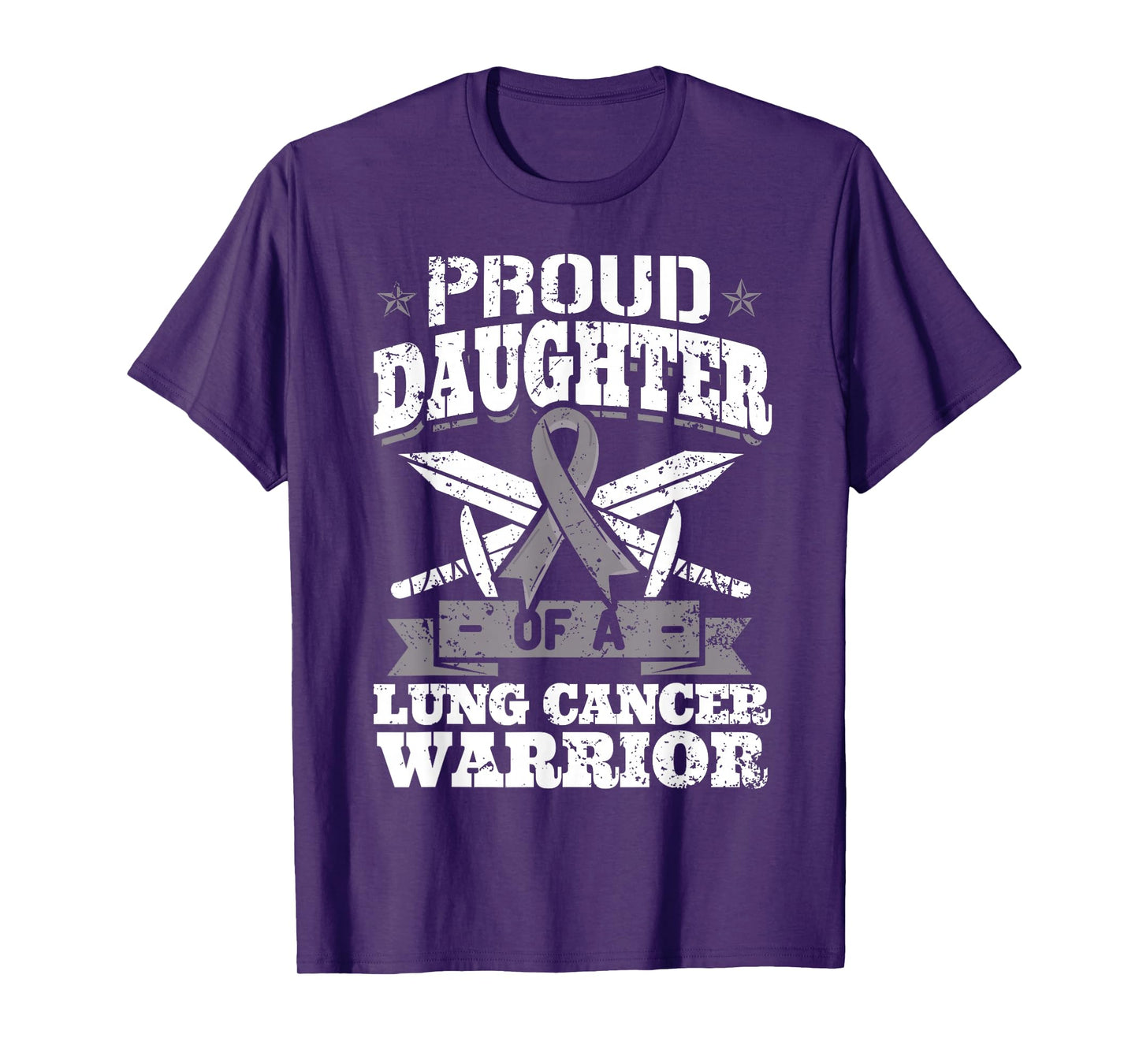 Proud Daughter Of A Lung Cancer Warrior Carcinoma Awareness T-Shirt